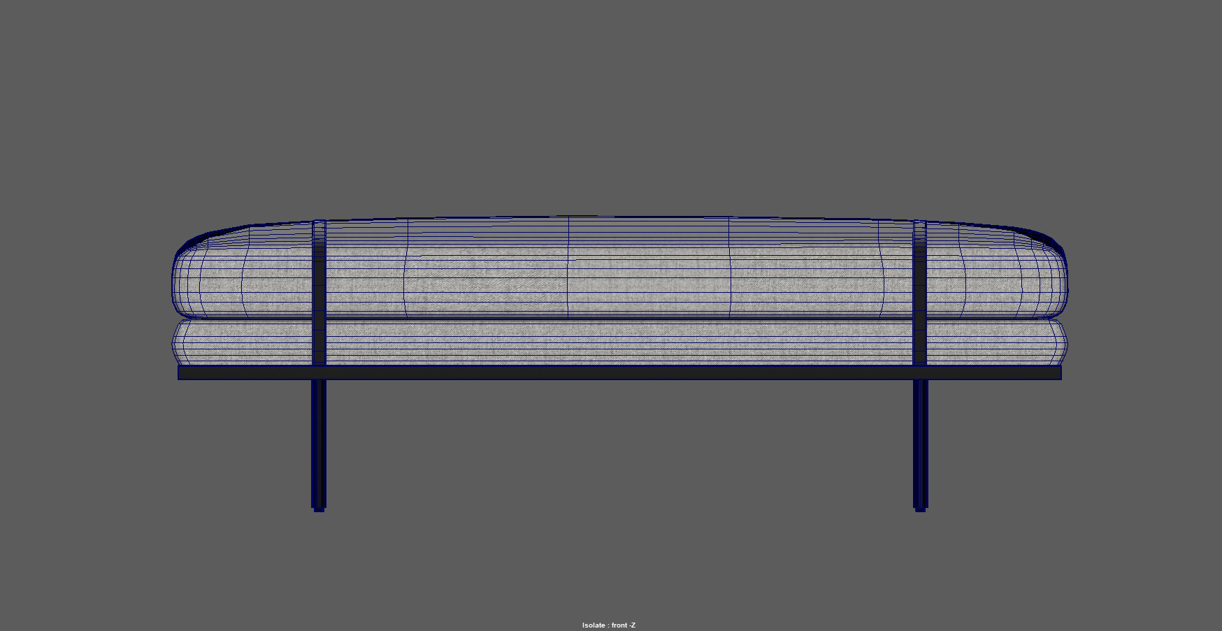 Modern Upholstered Bench 3d Model Low-poly 3D model_16