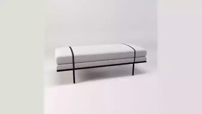 Modern Upholstered Bench 3d Model