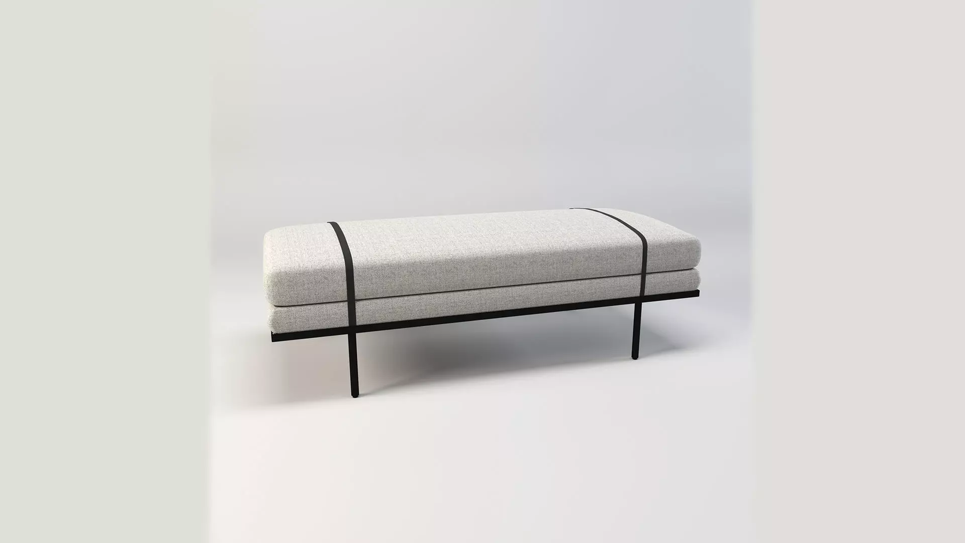 Modern Upholstered Bench 3d Model Low-poly 3D model_0