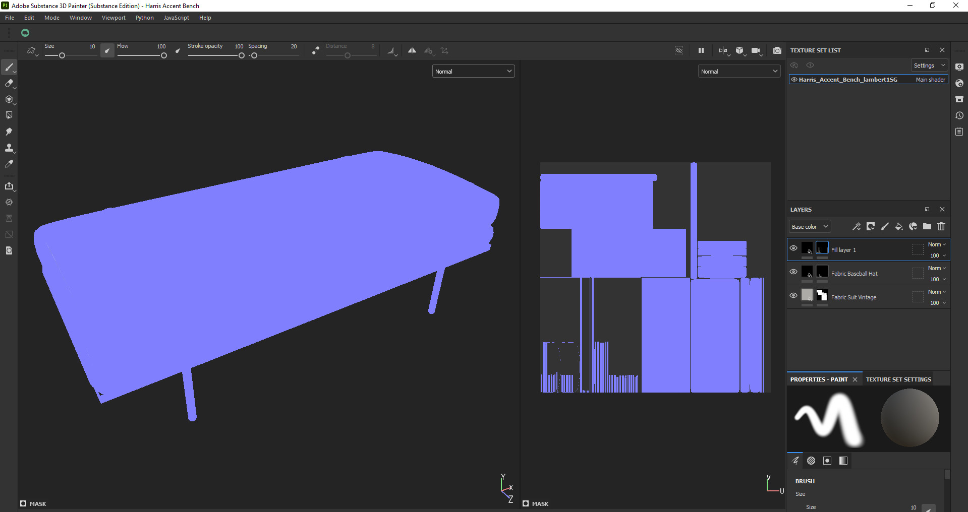 Modern Upholstered Bench 3d Model Low-poly 3D model_30