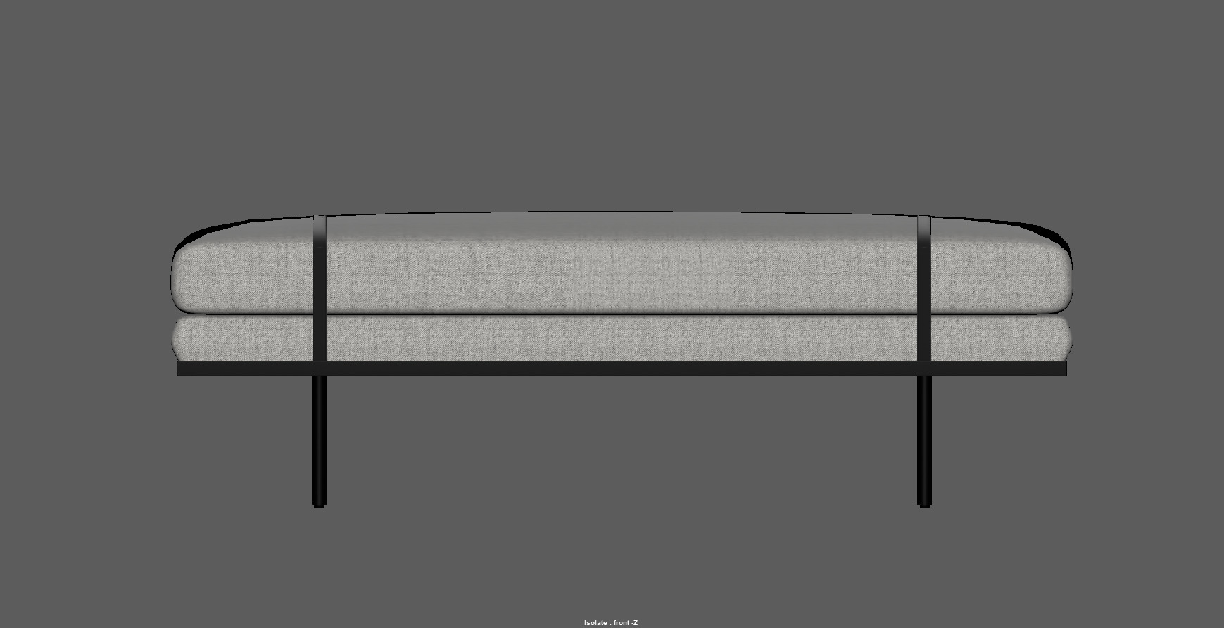 Modern Upholstered Bench 3d Model Low-poly 3D model_15