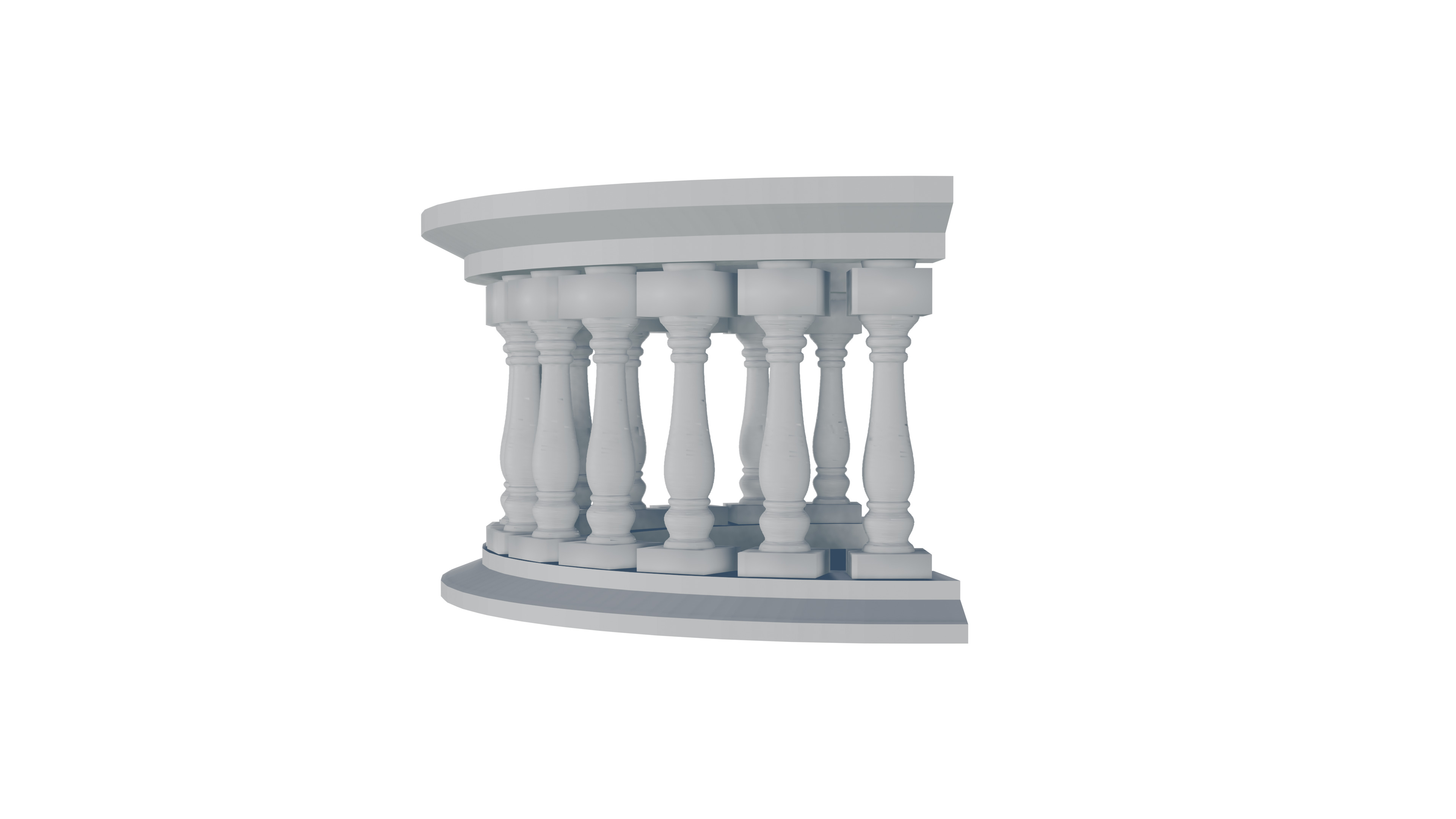 Stone Balustrade 3D print model_1