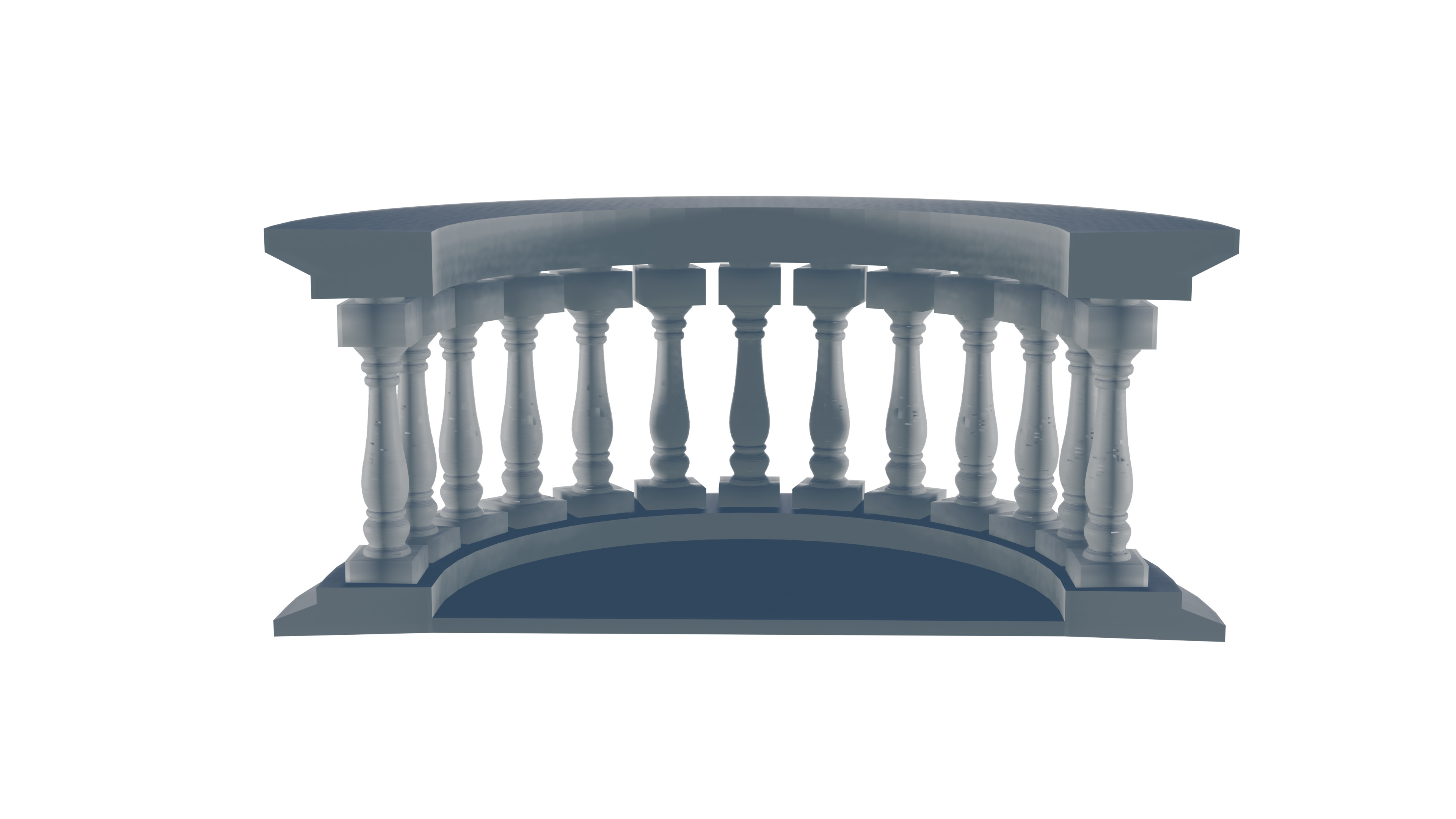 Stone Balustrade 3D print model_2