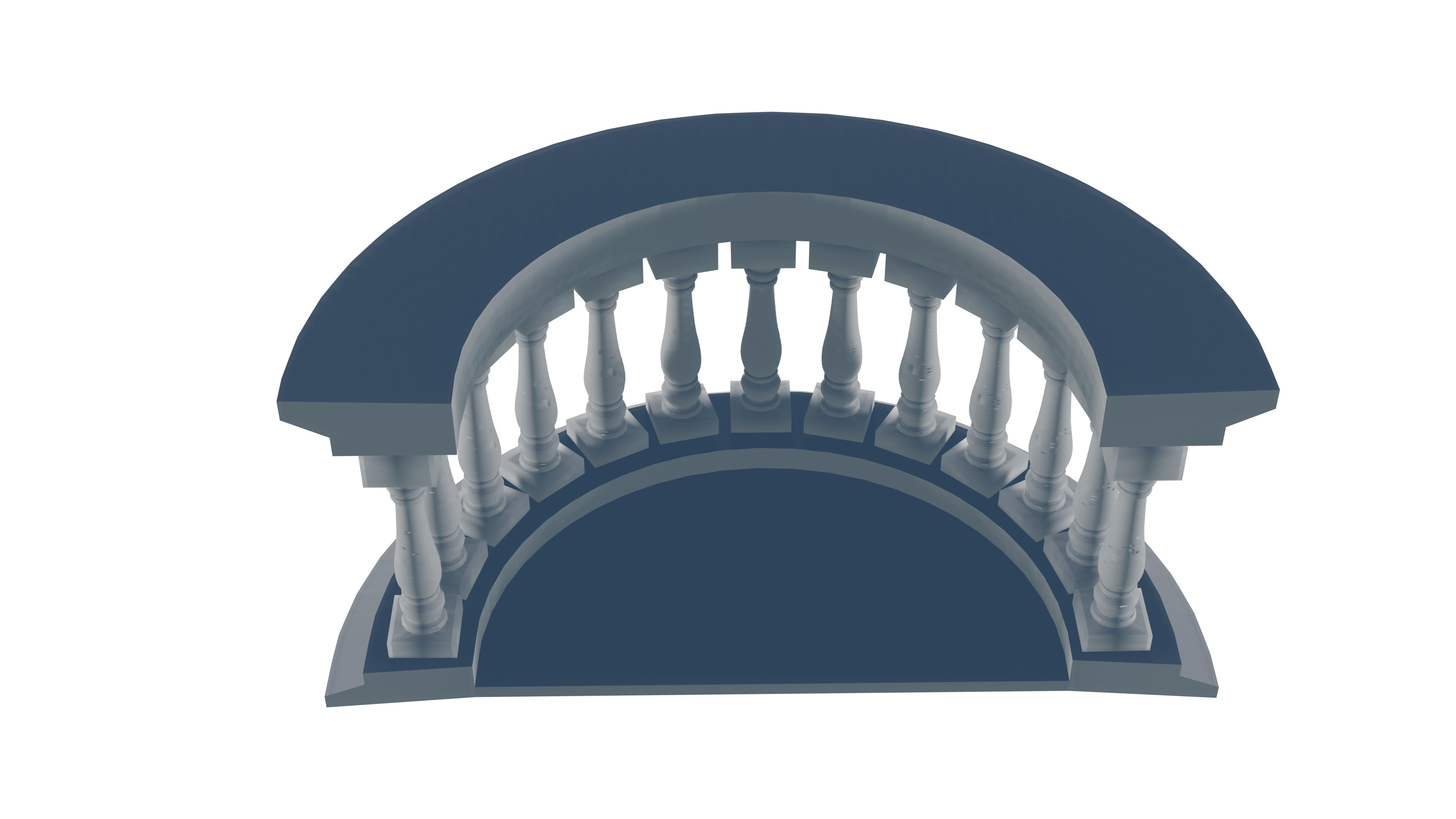 Stone Balustrade 3D print model_3