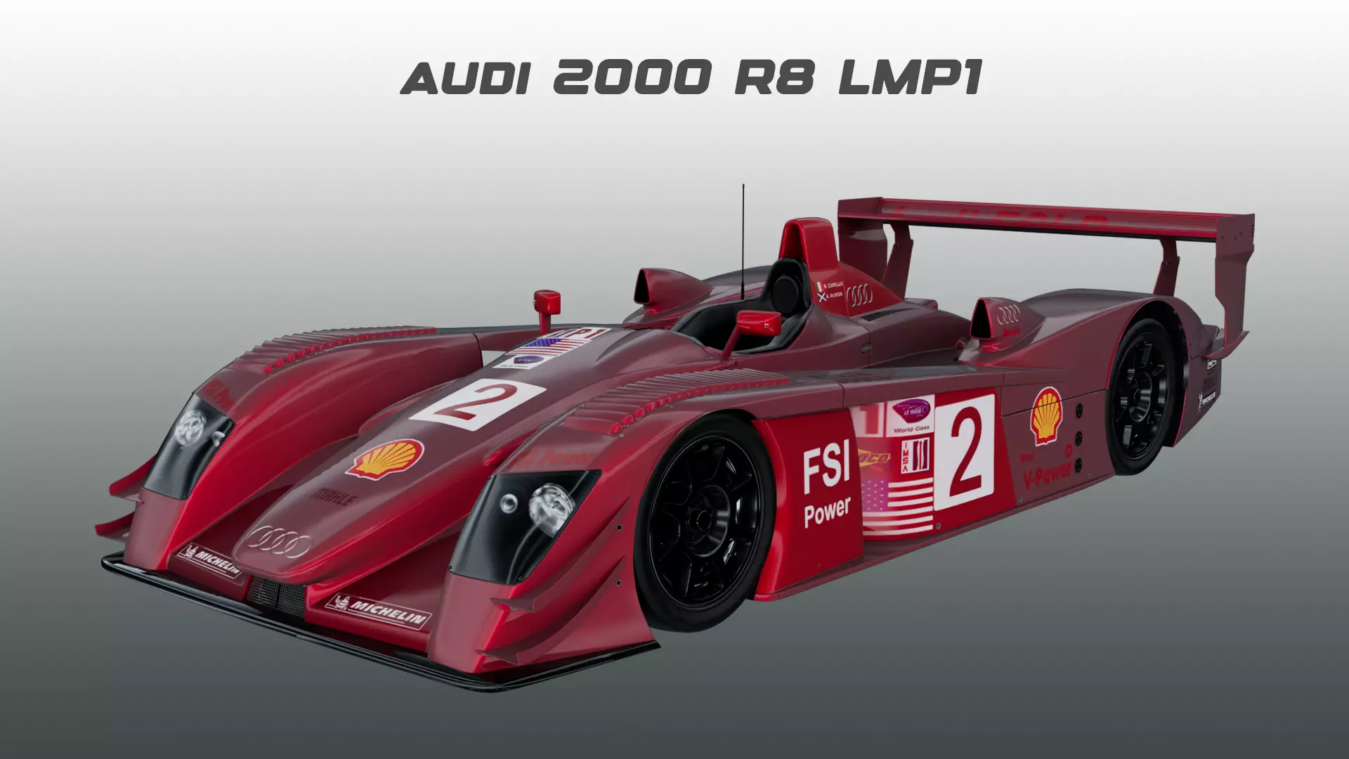 Audi R8 LMP 2000 - Le Mans Prototype 3D Model 3D model