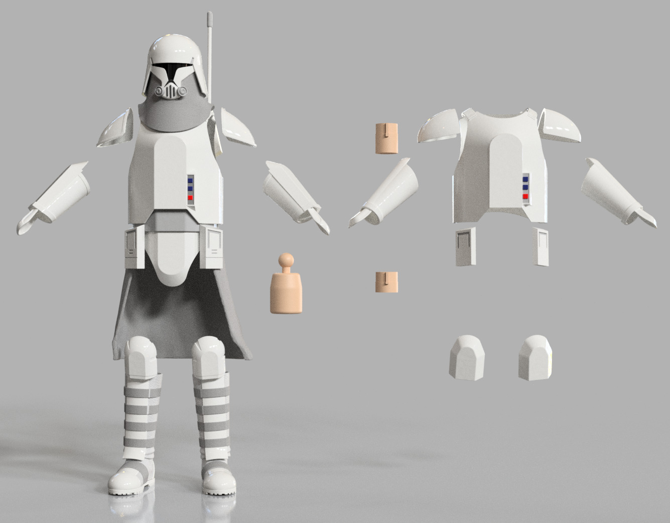 Snow Clone trooper kit for sixth scale custom action figures 3D print model_23