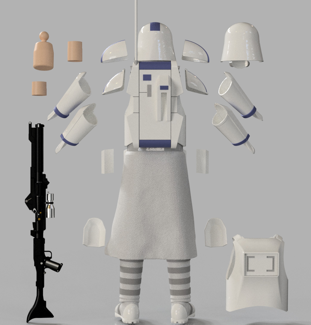 Snow Clone trooper kit for sixth scale custom action figures 3D print model_4