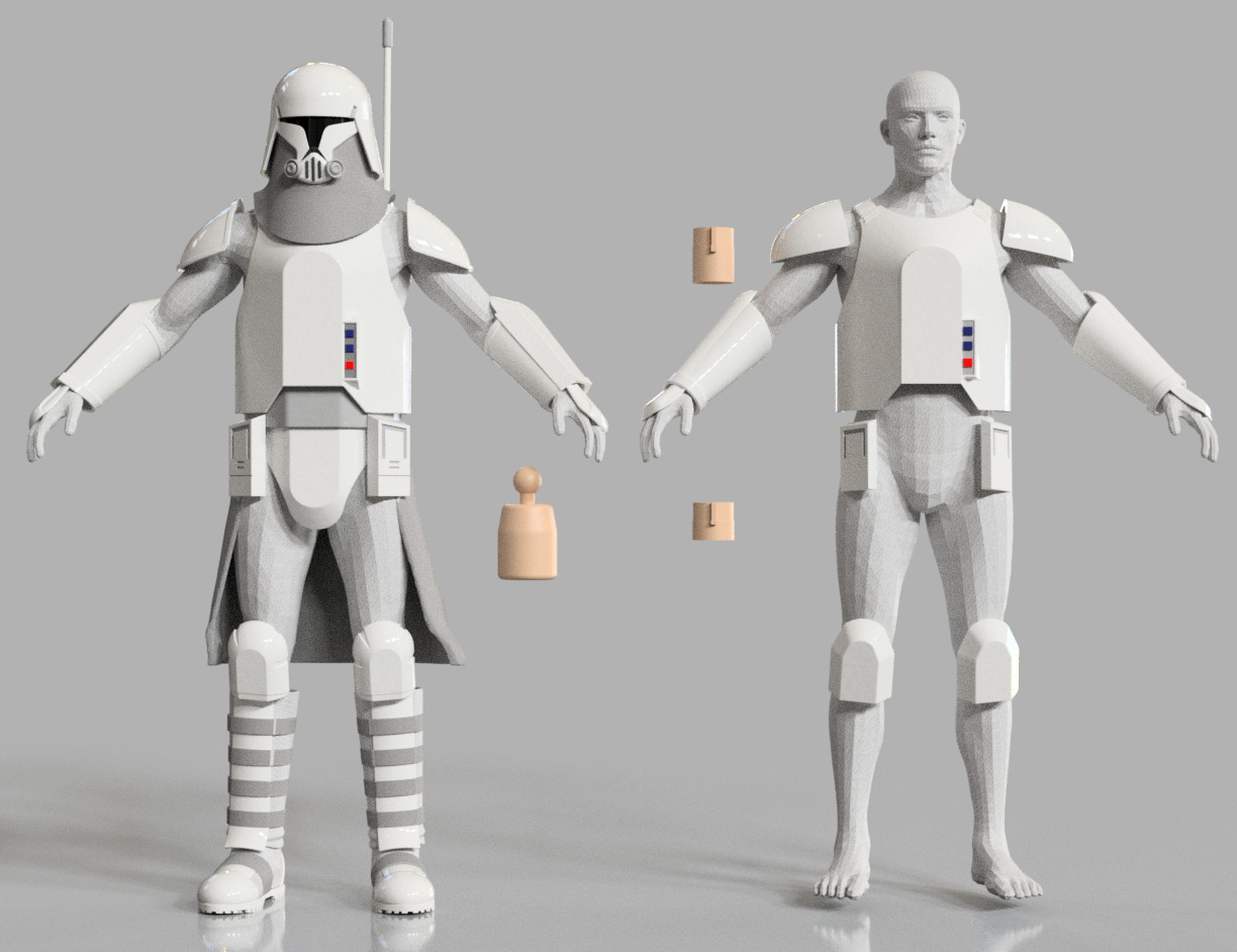 Snow Clone trooper kit for sixth scale custom action figures 3D print model_22
