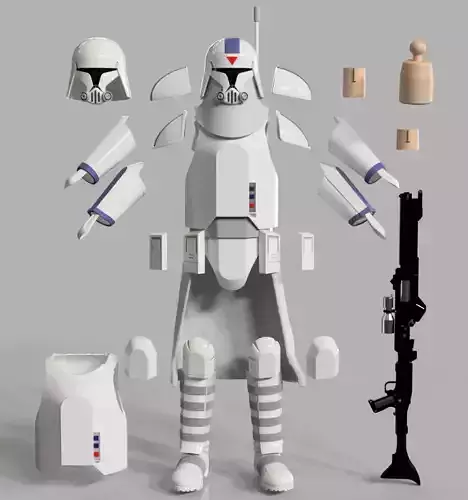 Snow Clone trooper kit for sixth scale custom action figures