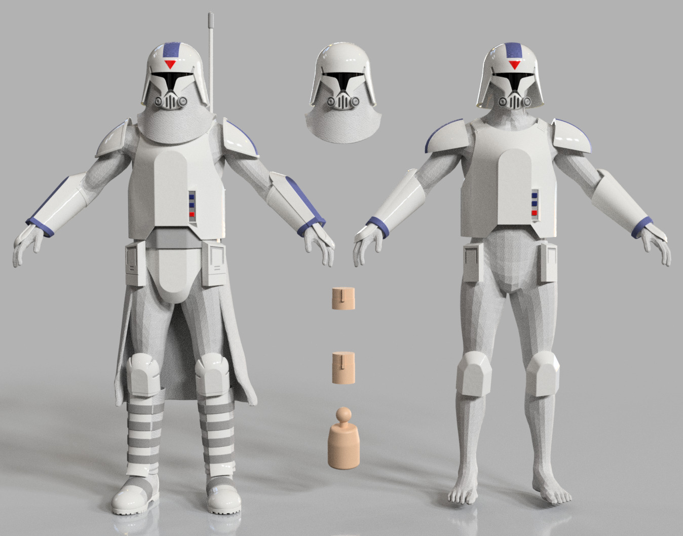 Snow Clone trooper kit for sixth scale custom action figures 3D print model_18