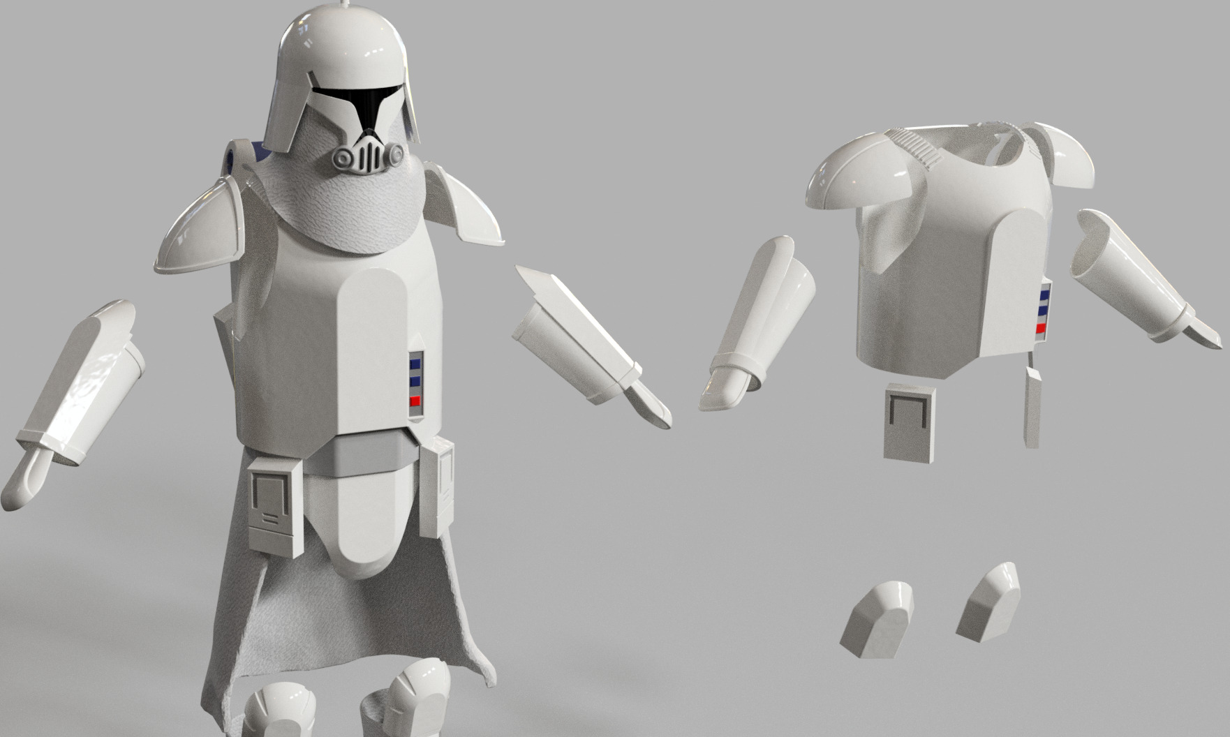 Snow Clone trooper kit for sixth scale custom action figures 3D print model_26