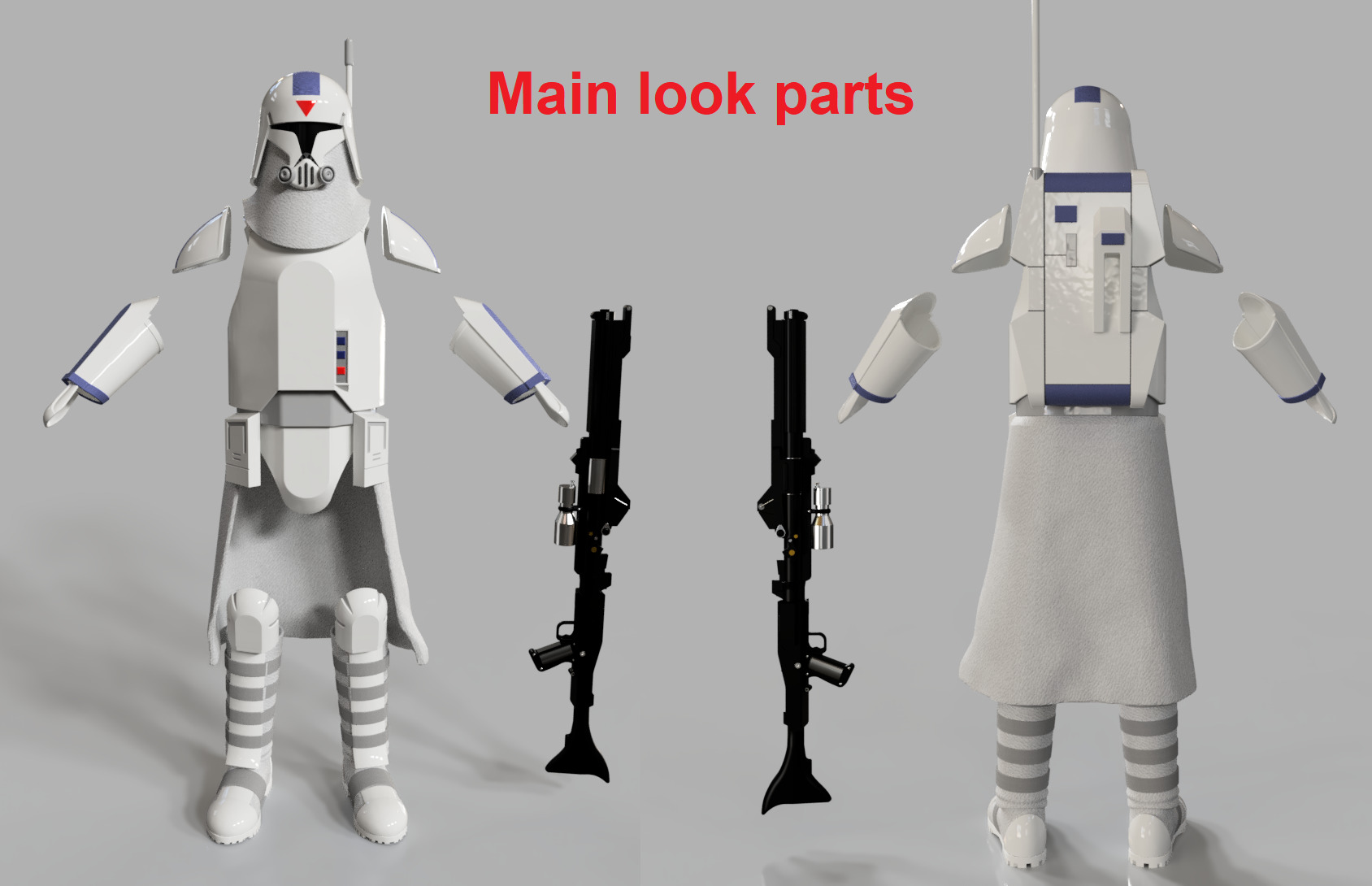 Snow Clone trooper kit for sixth scale custom action figures 3D print model_6