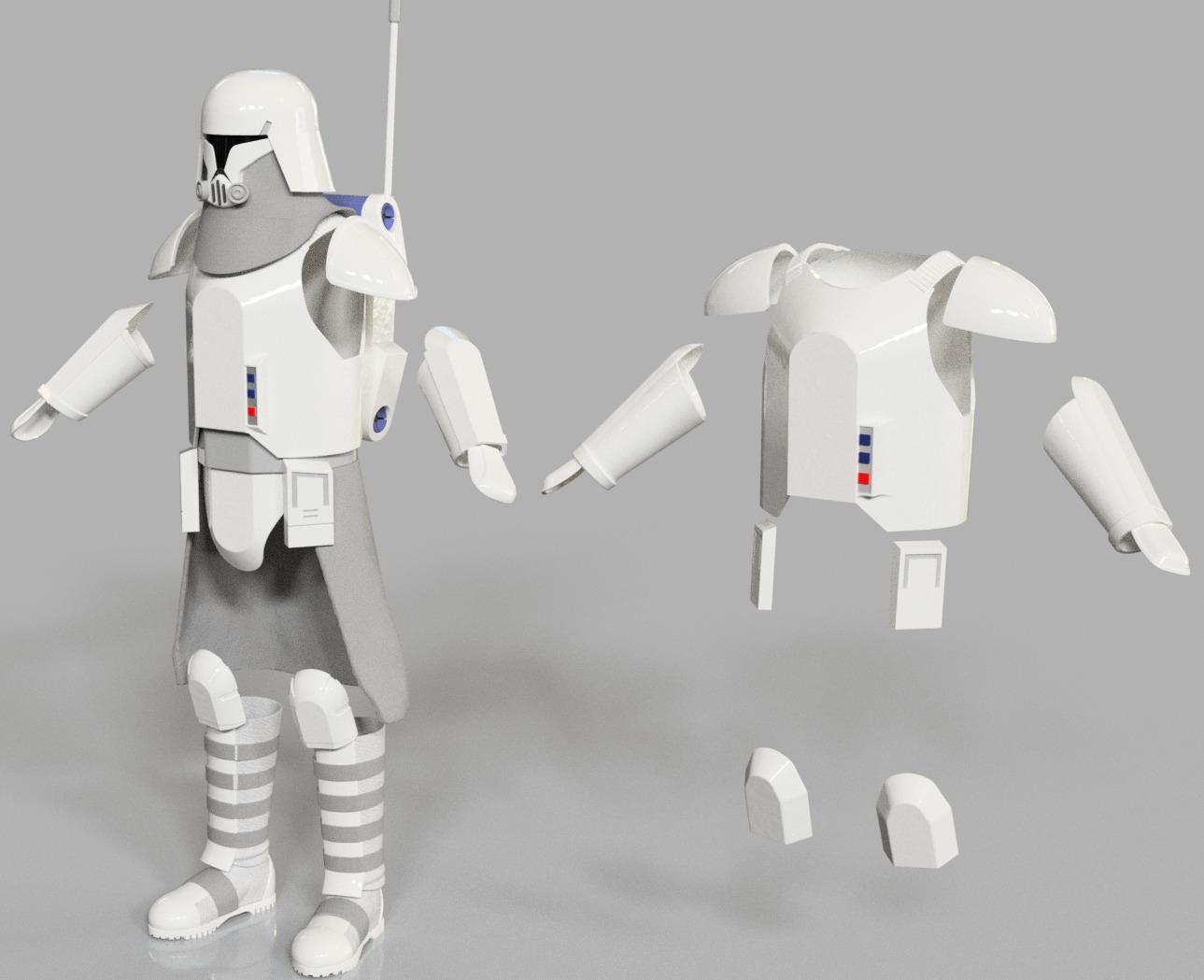 Snow Clone trooper kit for sixth scale custom action figures 3D print model_24