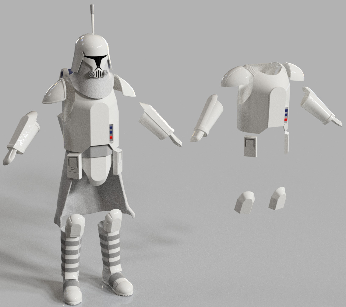 Snow Clone trooper kit for sixth scale custom action figures 3D print model_25