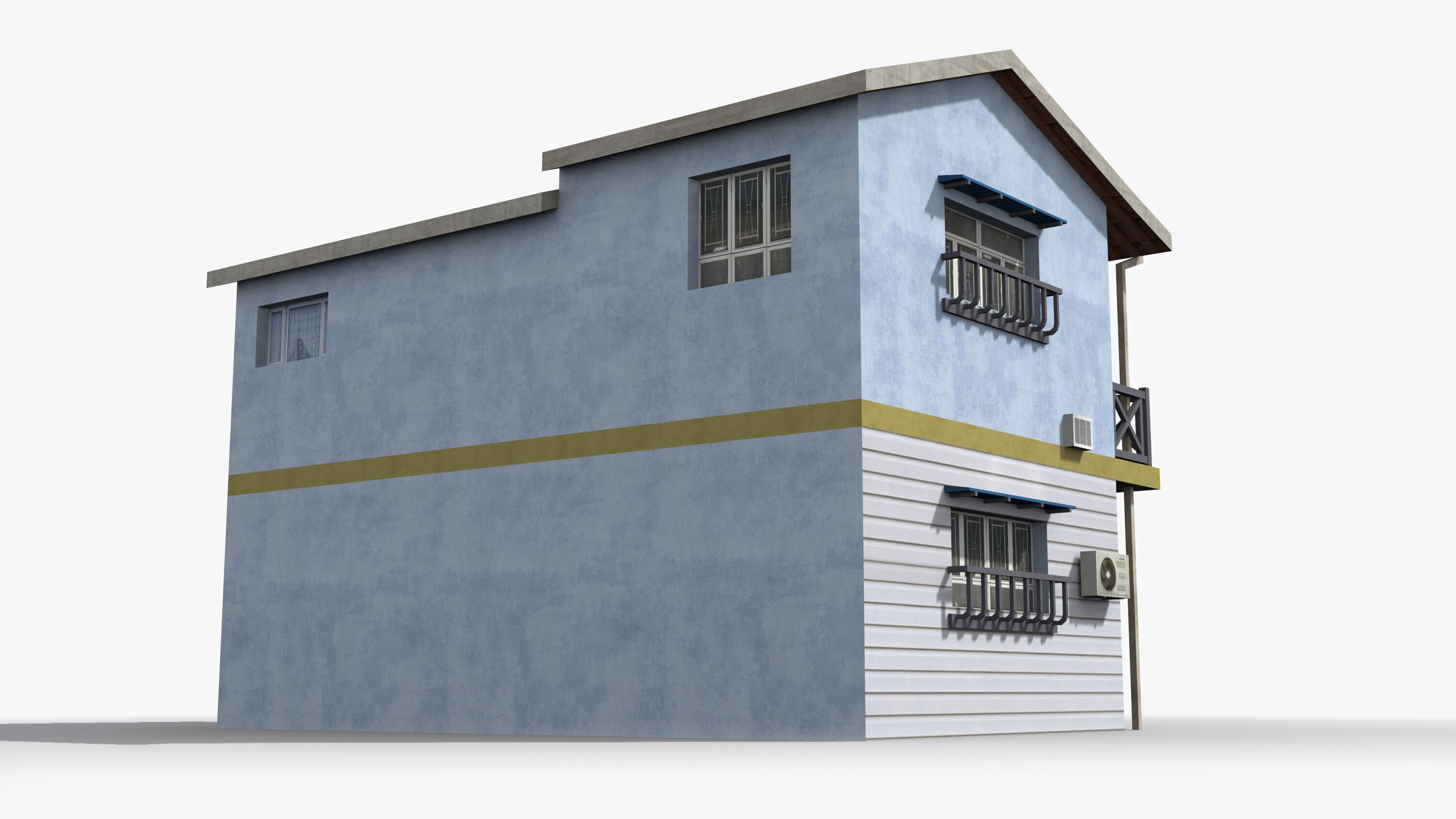 Japanese House x10 Low-poly 3D model_4
