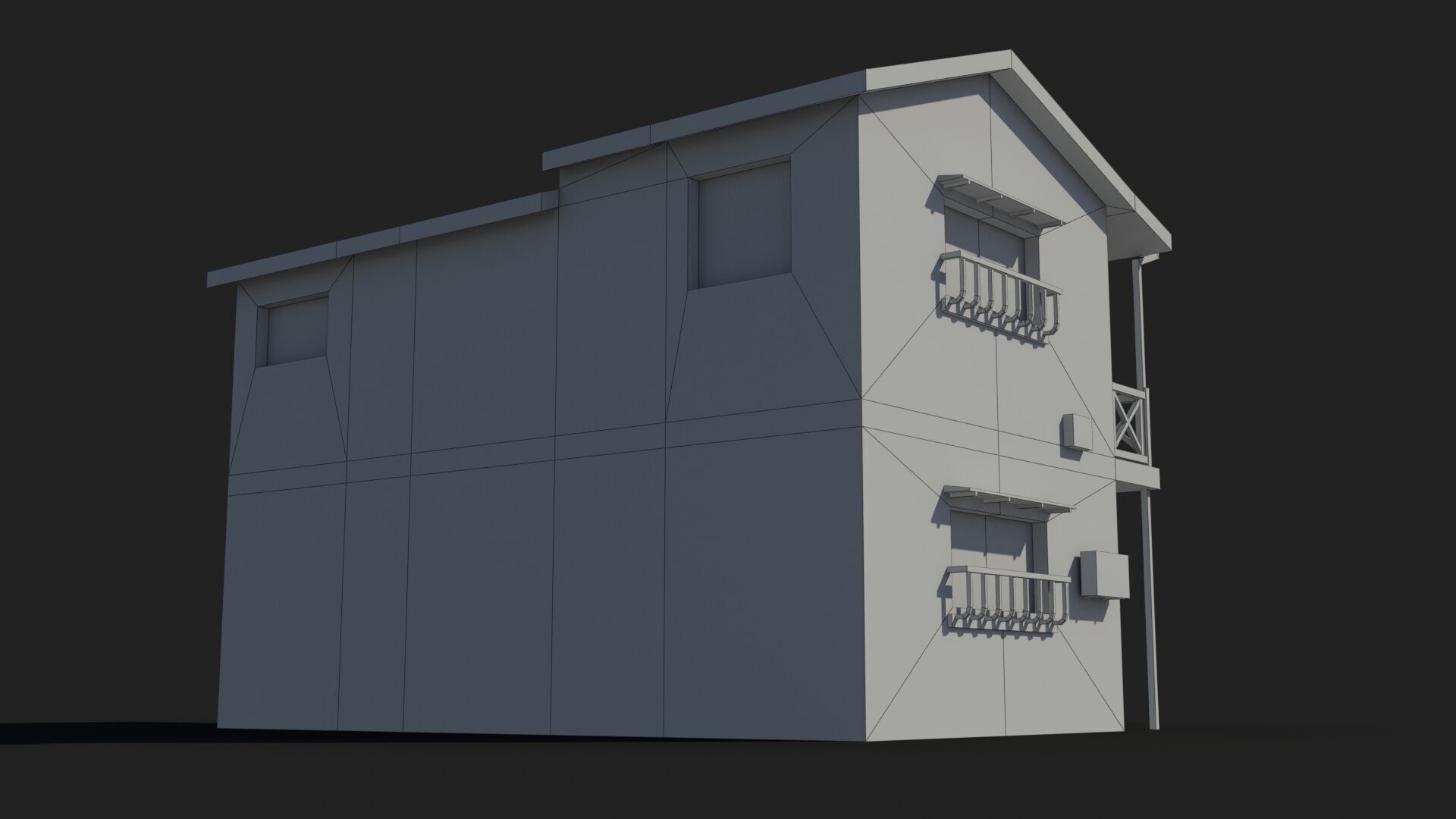 Japanese House x10 Low-poly 3D model_10