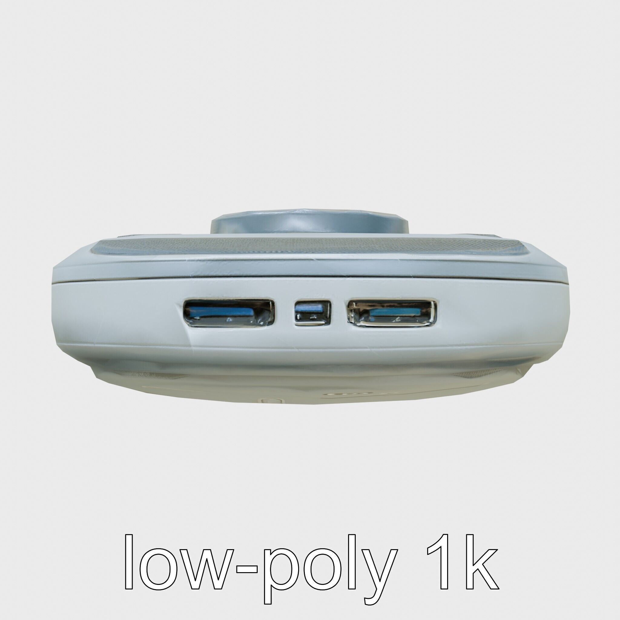 Model C Futuristic Gadget Station with USB Ports Low-poly 3D model_7