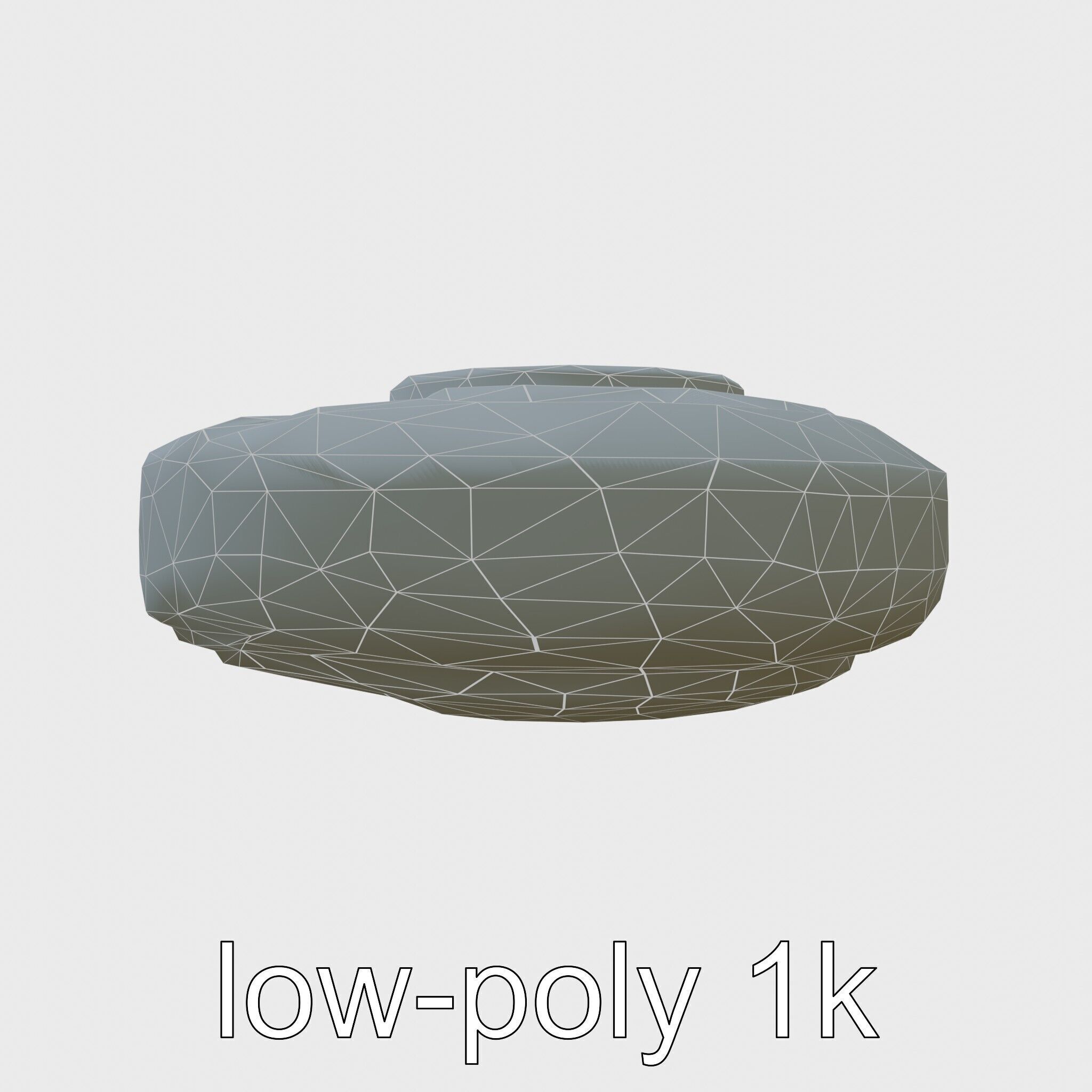 Model C Futuristic Gadget Station with USB Ports Low-poly 3D model_30