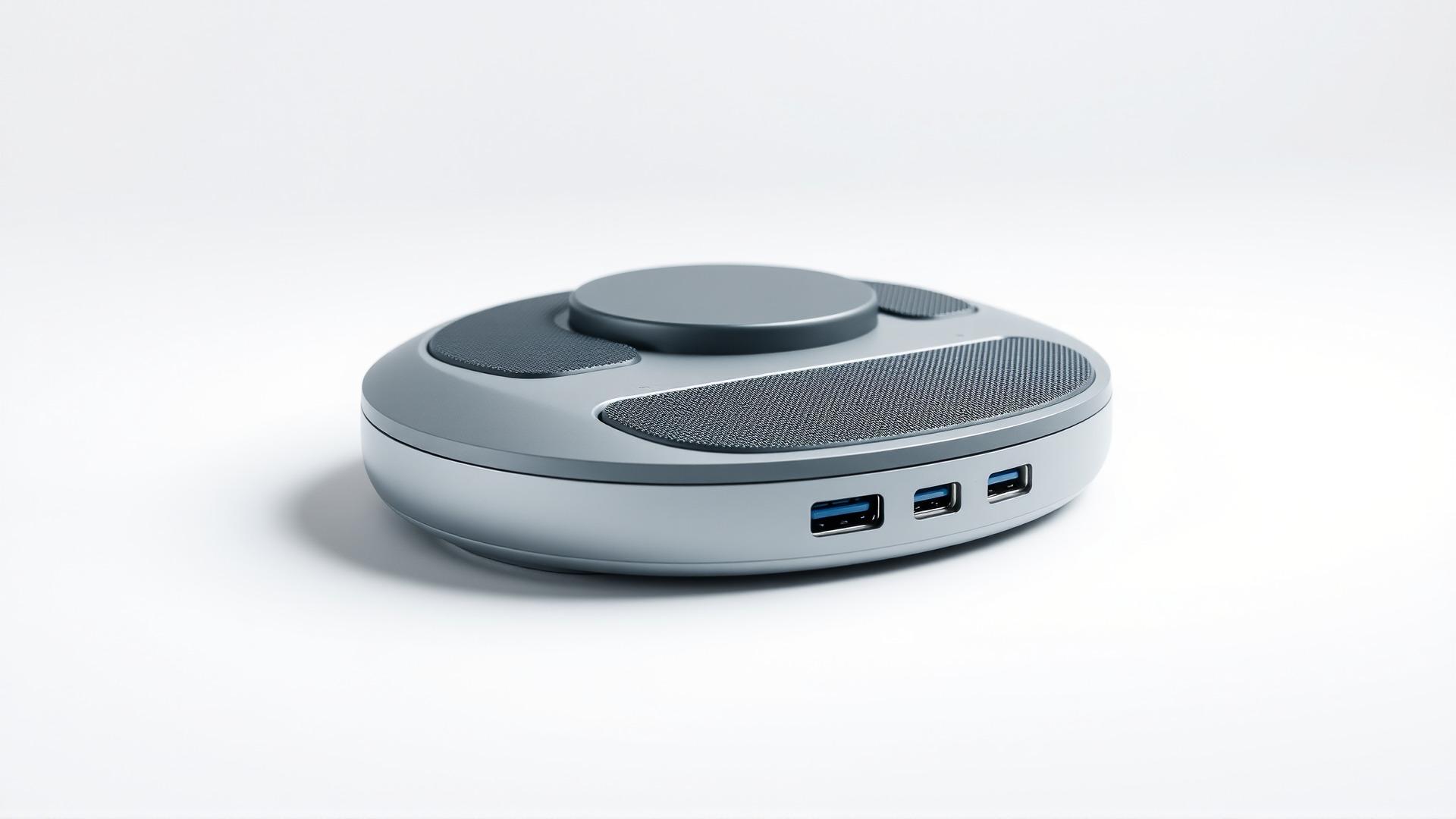 Model C Futuristic Gadget Station with USB Ports Low-poly 3D model_6