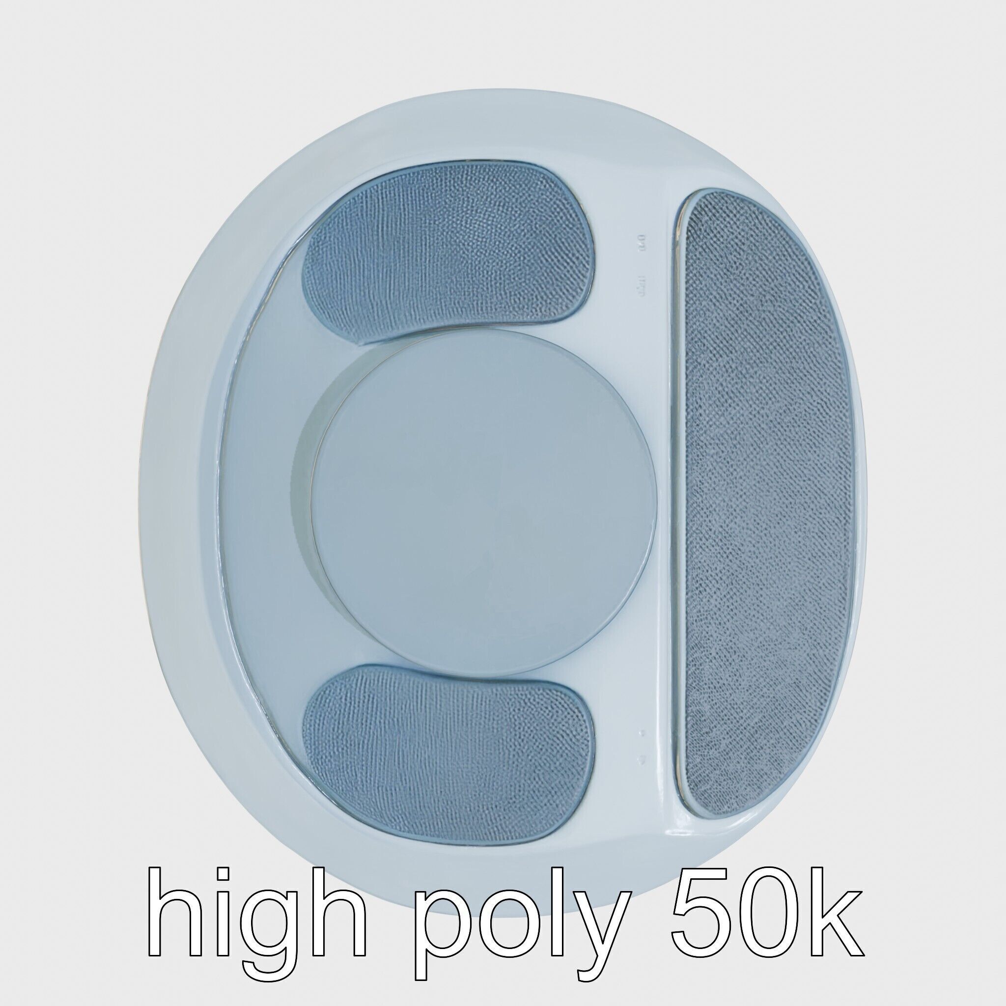 Model C Futuristic Gadget Station with USB Ports Low-poly 3D model_27