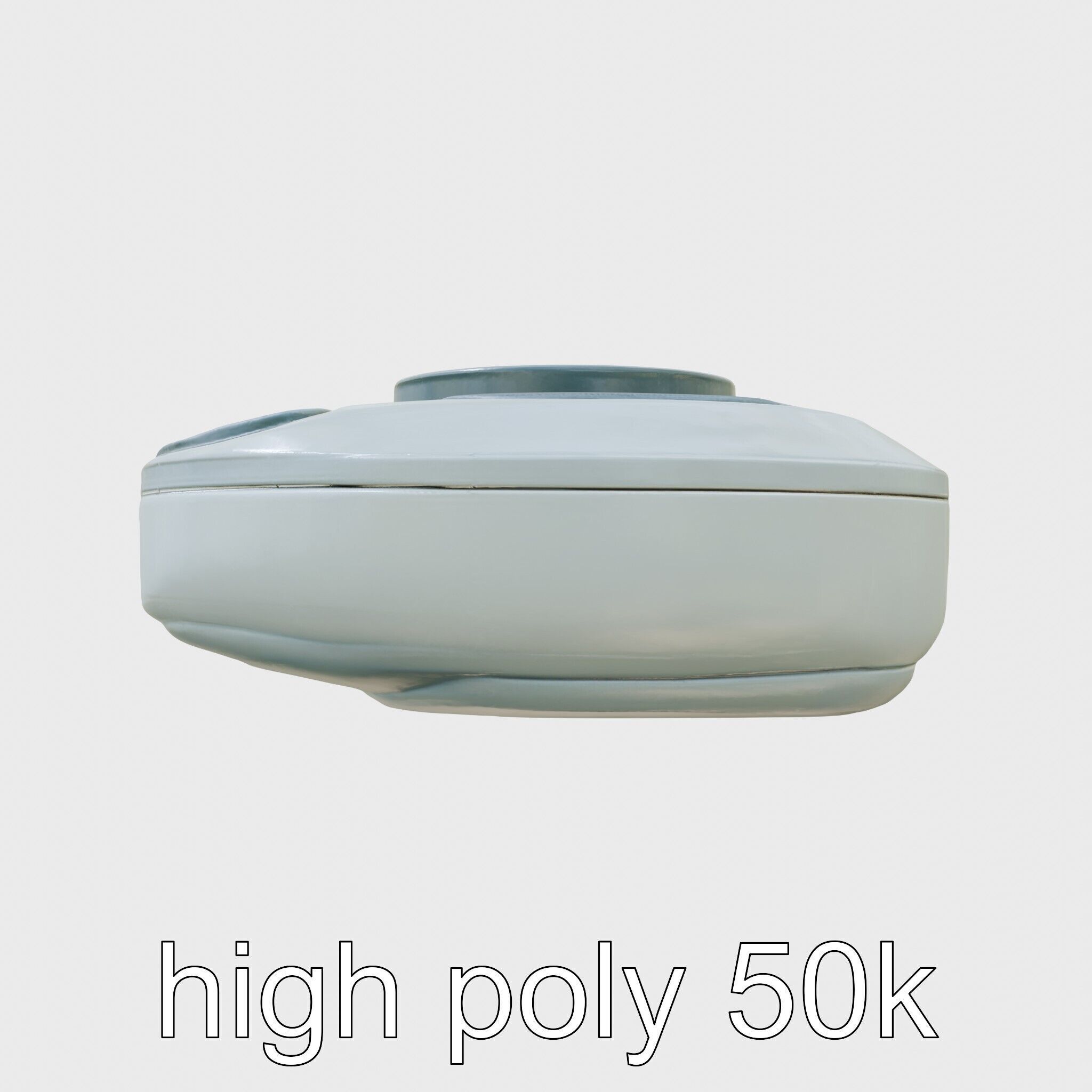 Model C Futuristic Gadget Station with USB Ports Low-poly 3D model_5