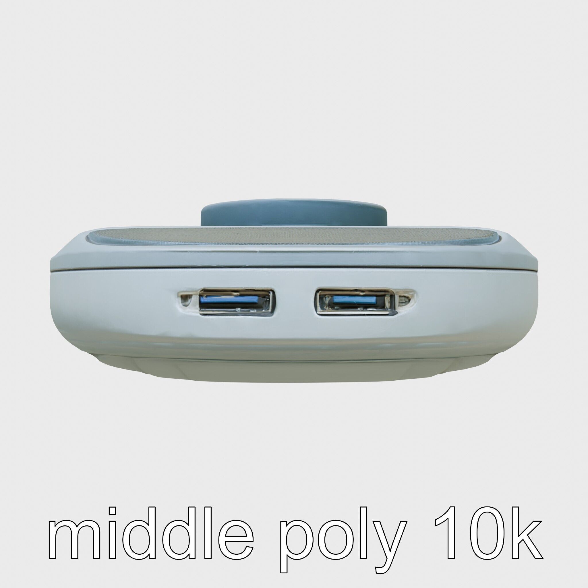 Model C Futuristic Gadget Station with USB Ports Low-poly 3D model_19