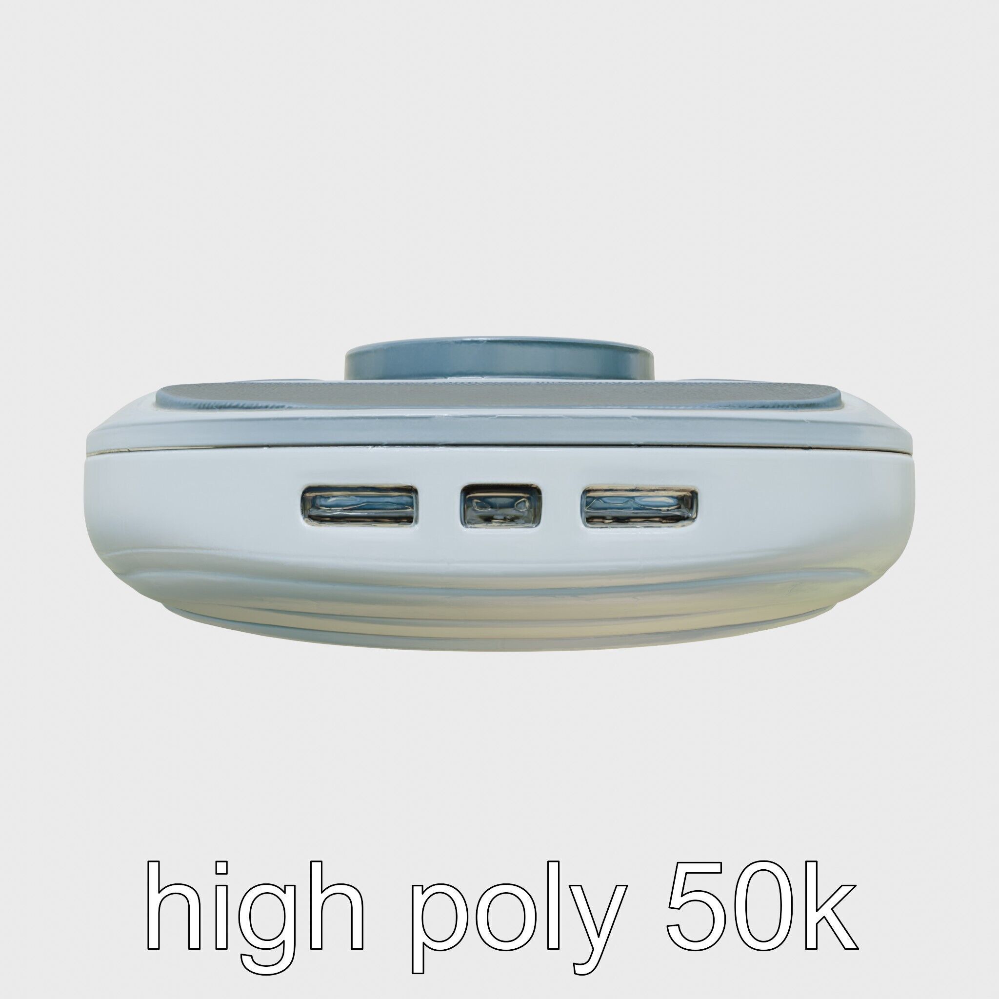 Model C Futuristic Gadget Station with USB Ports Low-poly 3D model_21