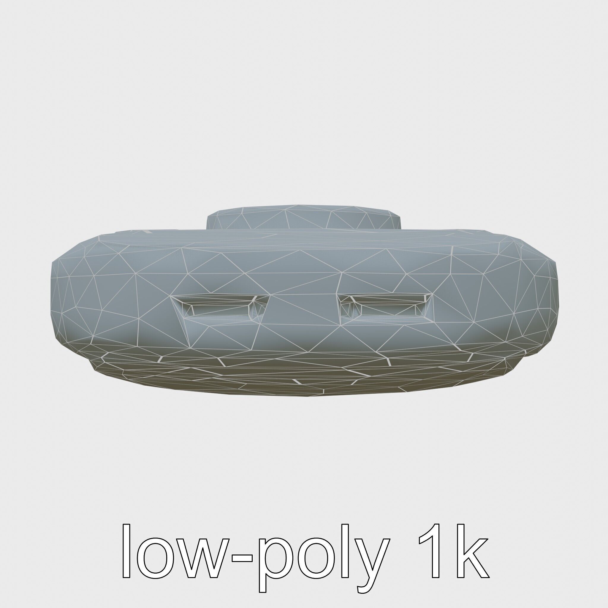 Model C Futuristic Gadget Station with USB Ports Low-poly 3D model_10