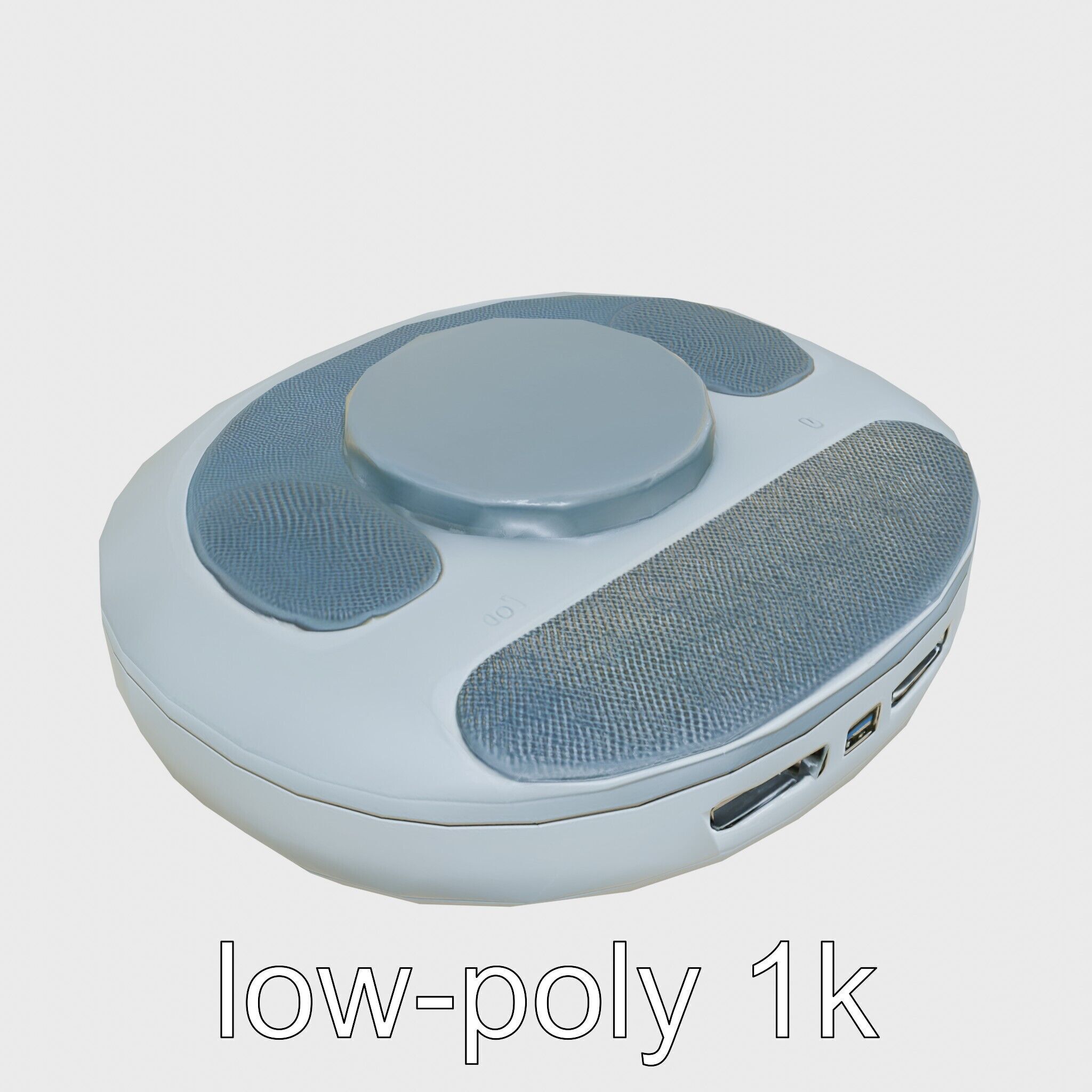 Model C Futuristic Gadget Station with USB Ports Low-poly 3D model_33