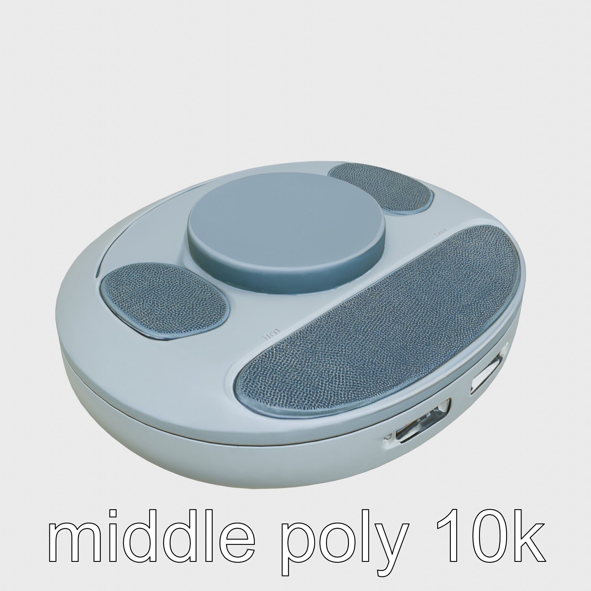 Model C Futuristic Gadget Station with USB Ports Low-poly 3D model_12