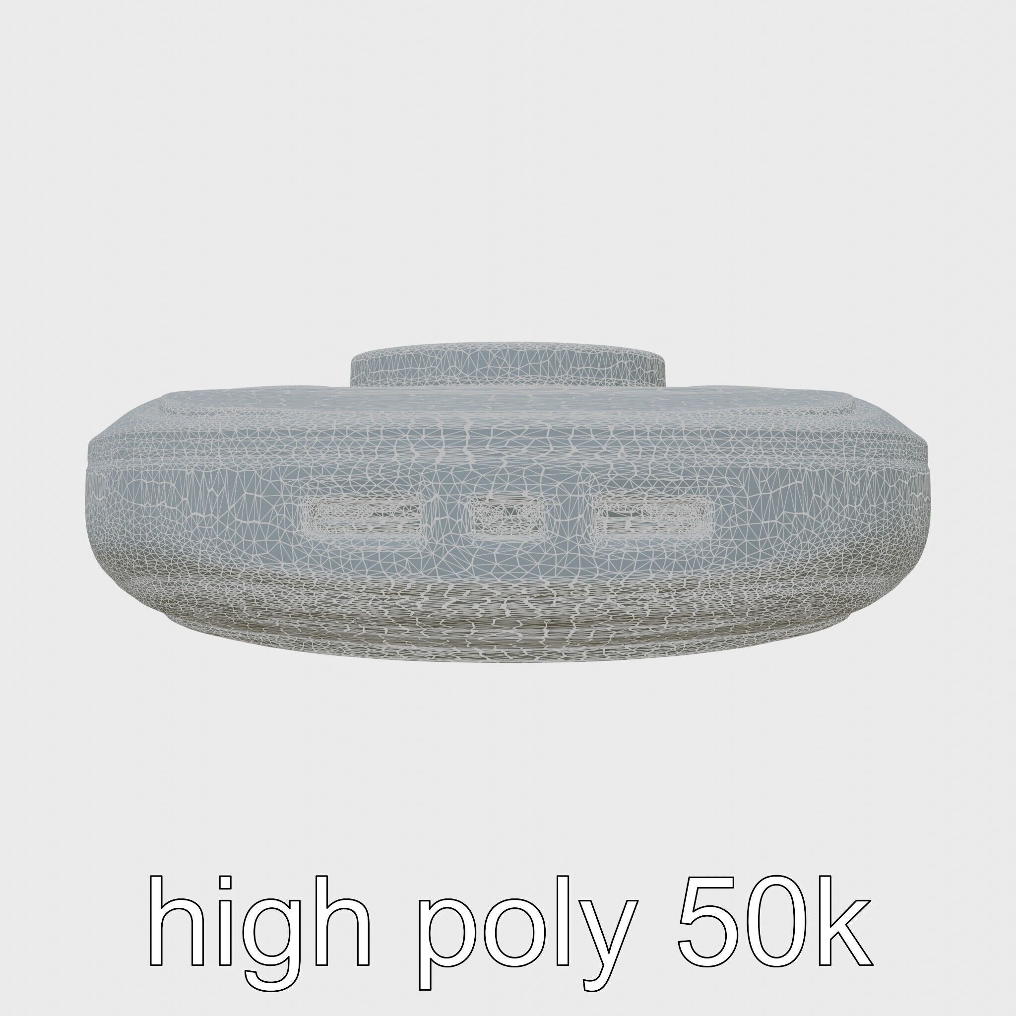 Model C Futuristic Gadget Station with USB Ports Low-poly 3D model_28