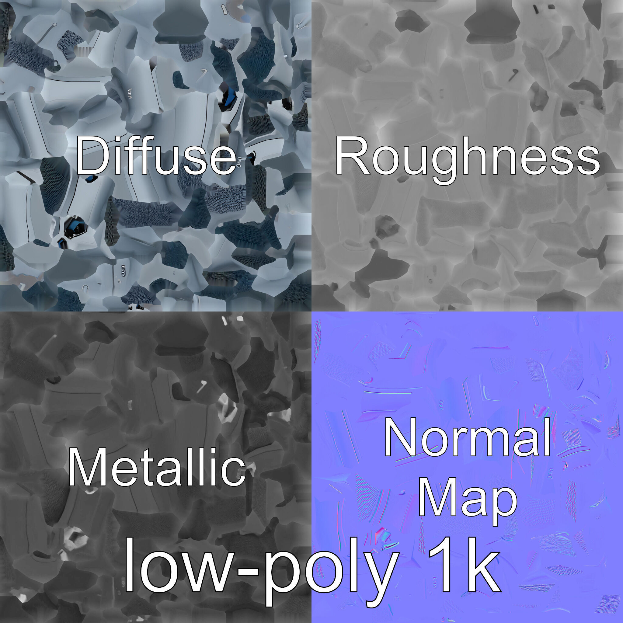 Model C Futuristic Gadget Station with USB Ports Low-poly 3D model_4