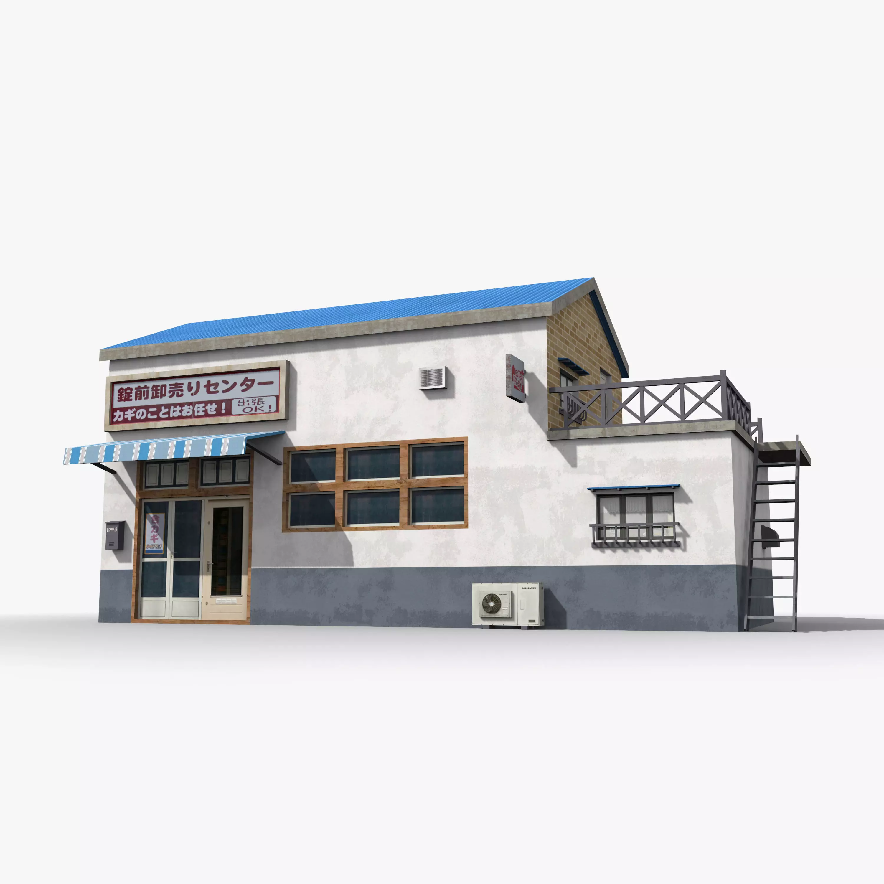 Japanese House x11 Low-poly 3D model_0