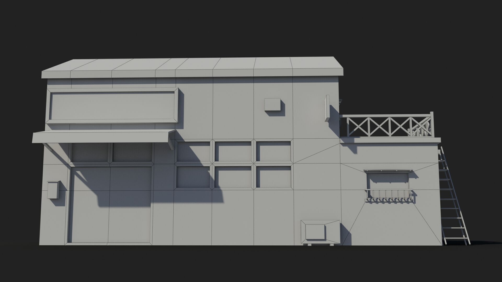 Japanese House x11 Low-poly 3D model_7