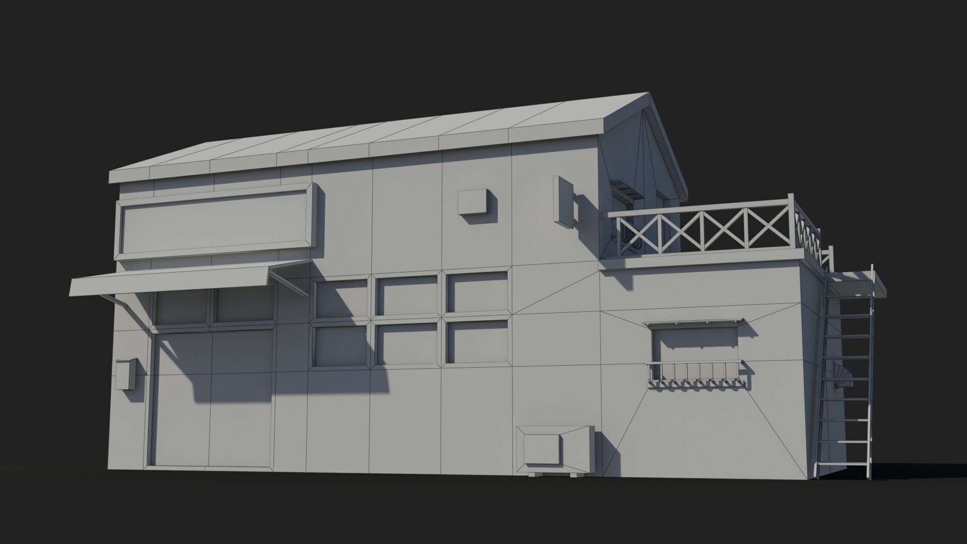 Japanese House x11 Low-poly 3D model_6