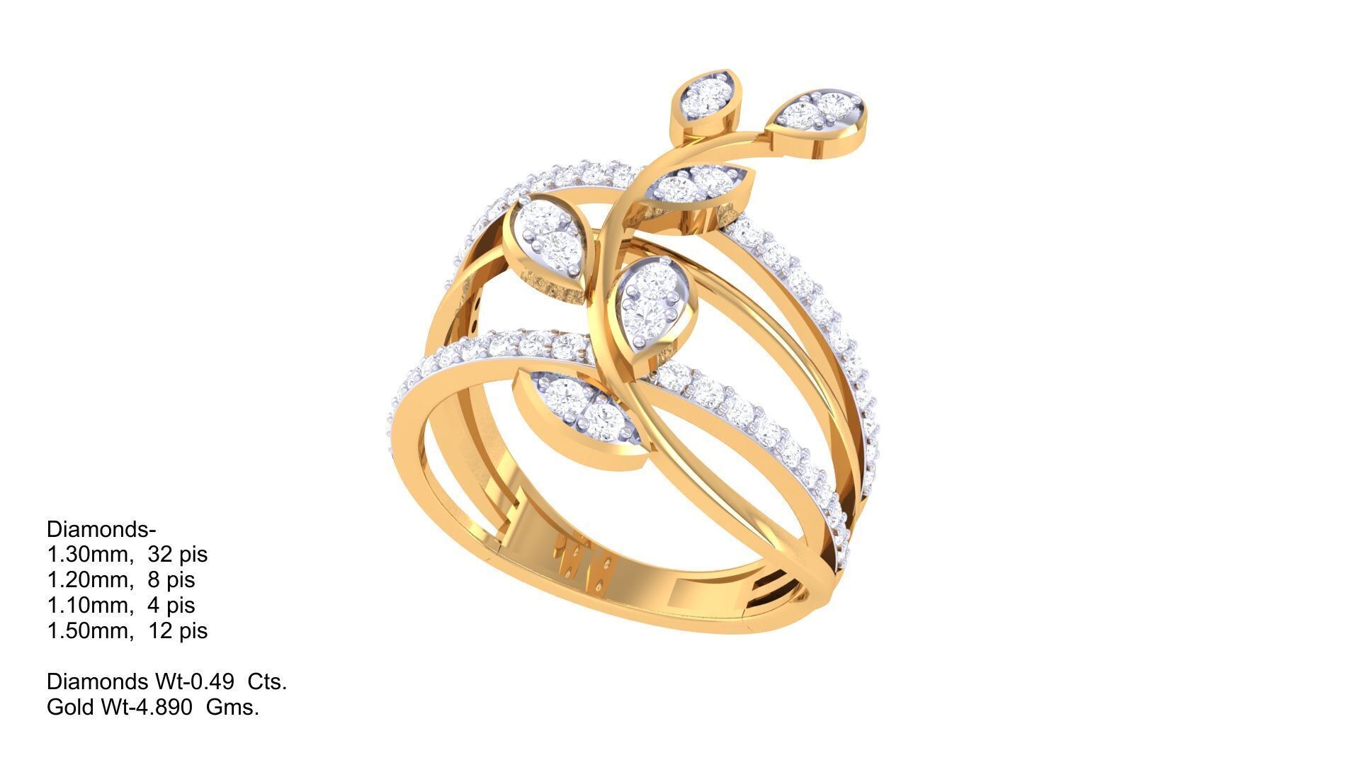  Women Ring MTL 3dm STL OBJ FBX Details 3D print model_2