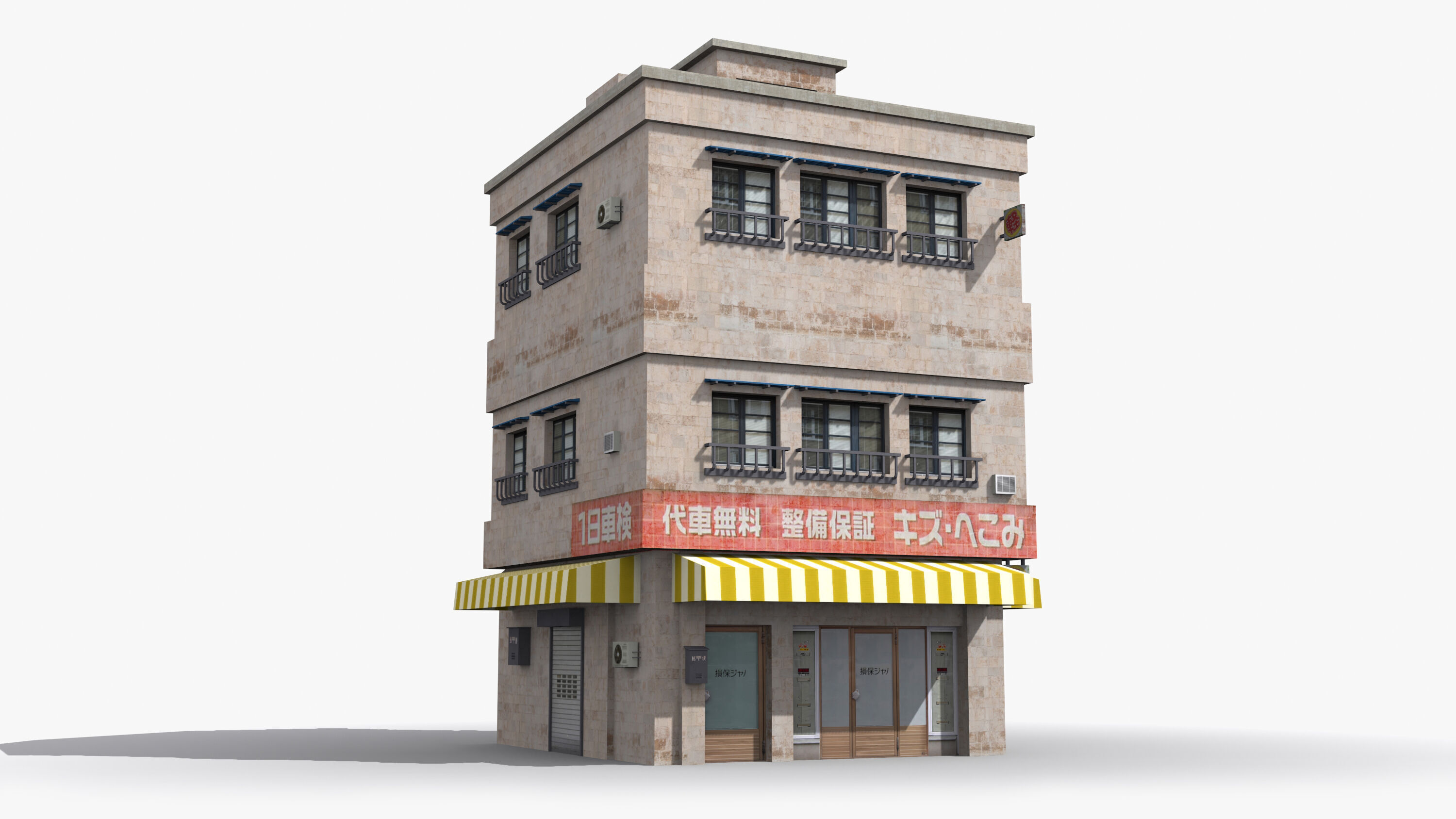 Japanese House x13 Low-poly 3D model_2