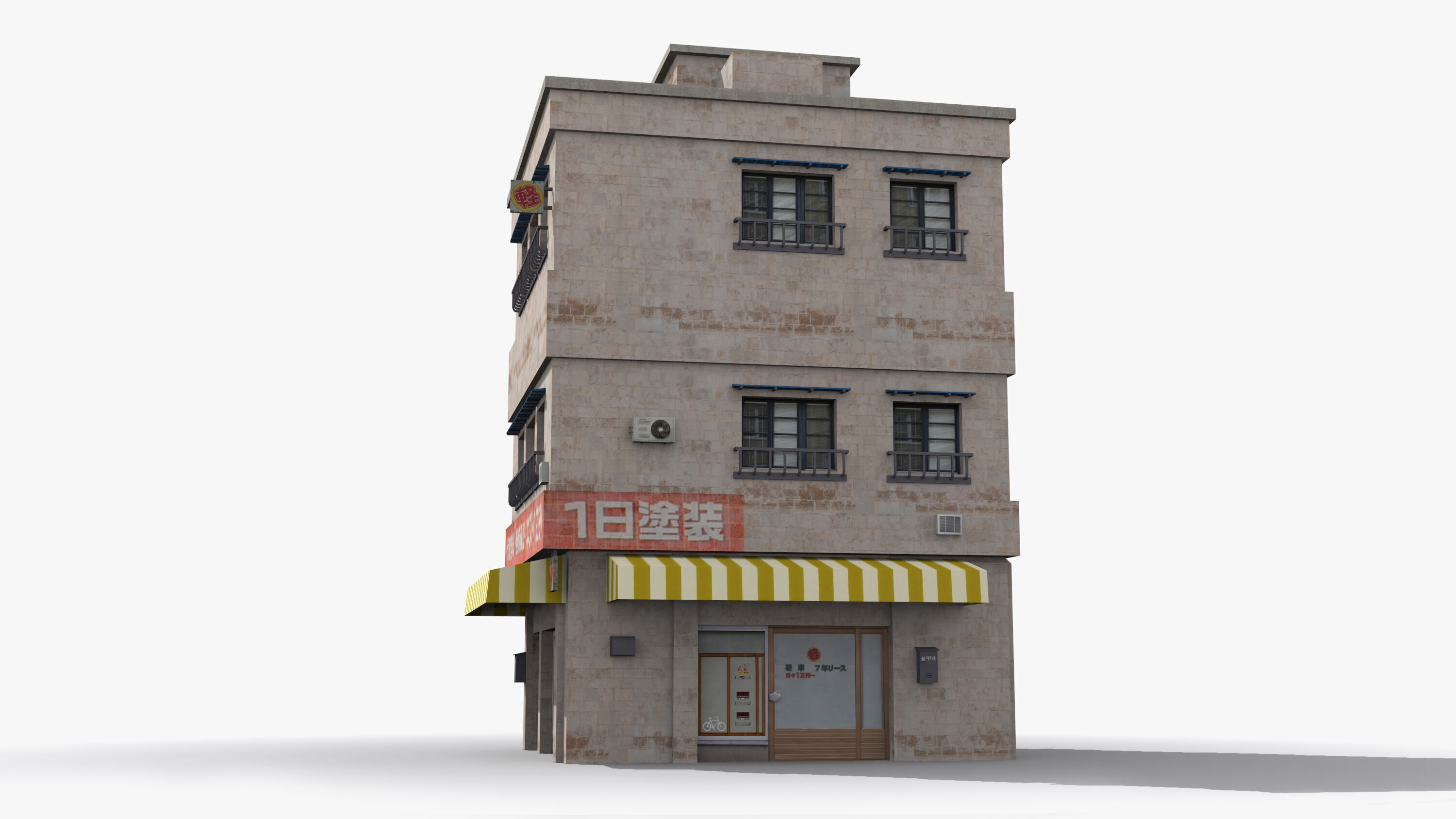 Japanese House x13 Low-poly 3D model_3