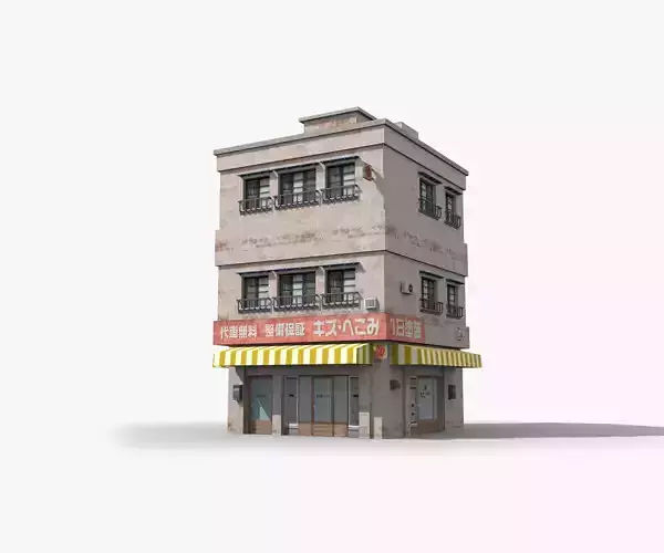 Japanese House x13 Low-poly 3D model