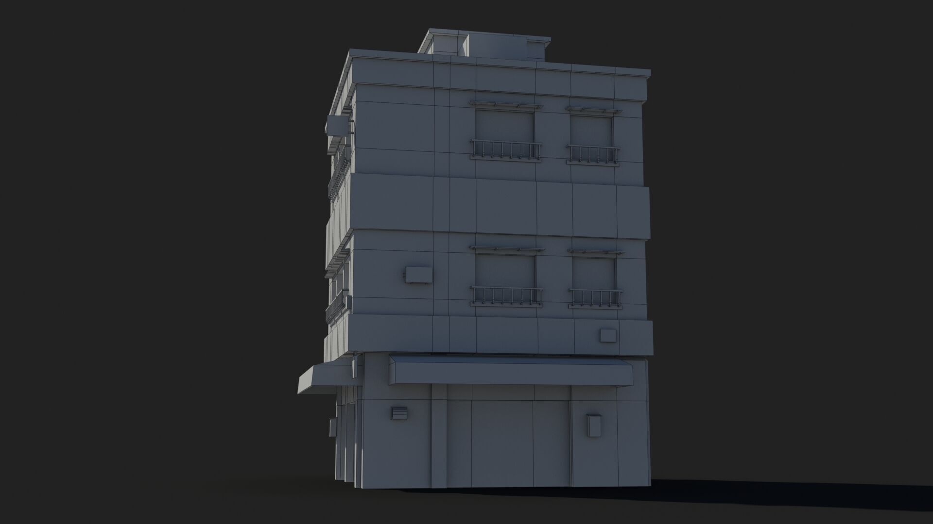 Japanese House x13 Low-poly 3D model_9