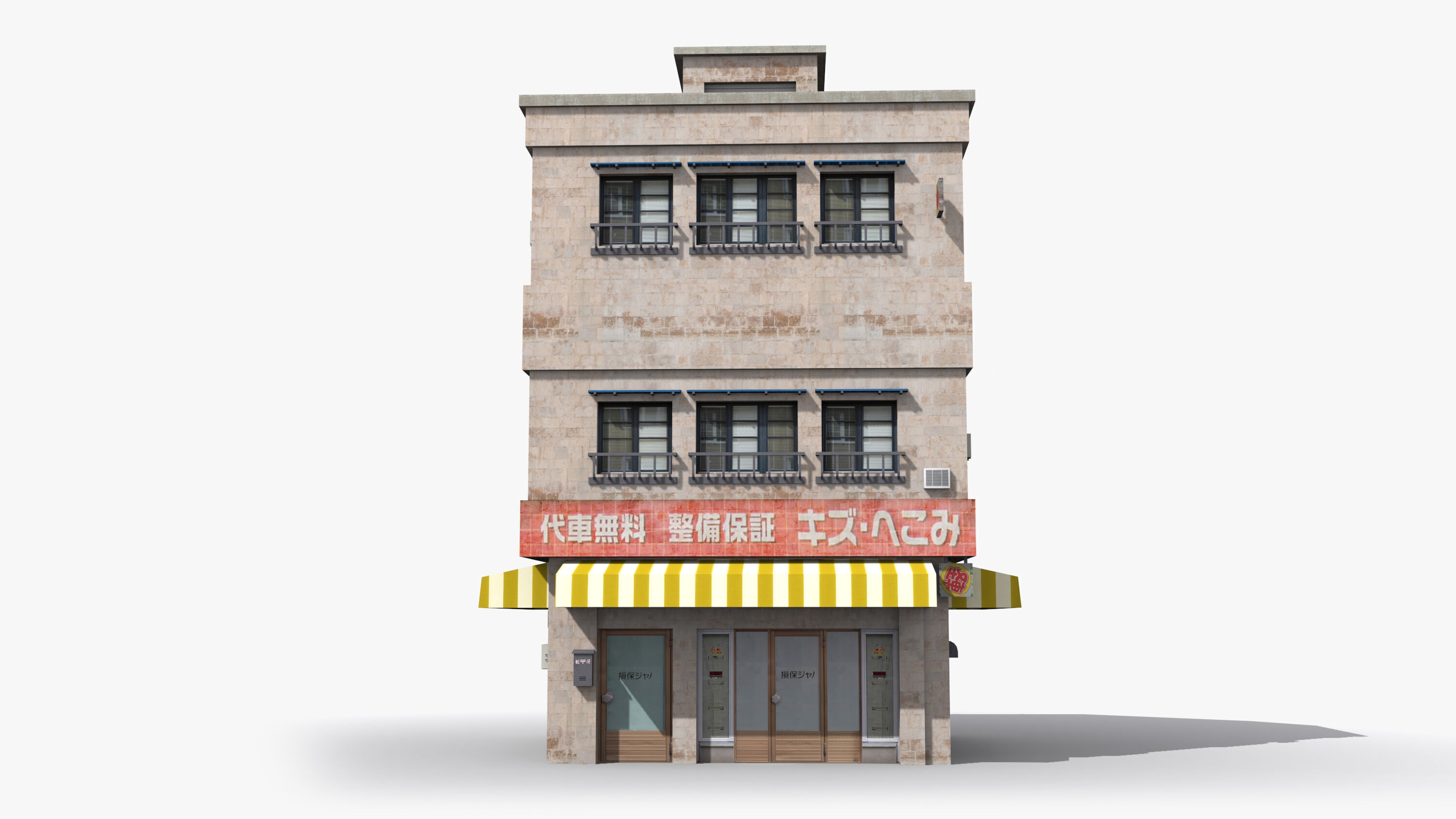 Japanese House x13 Low-poly 3D model_1