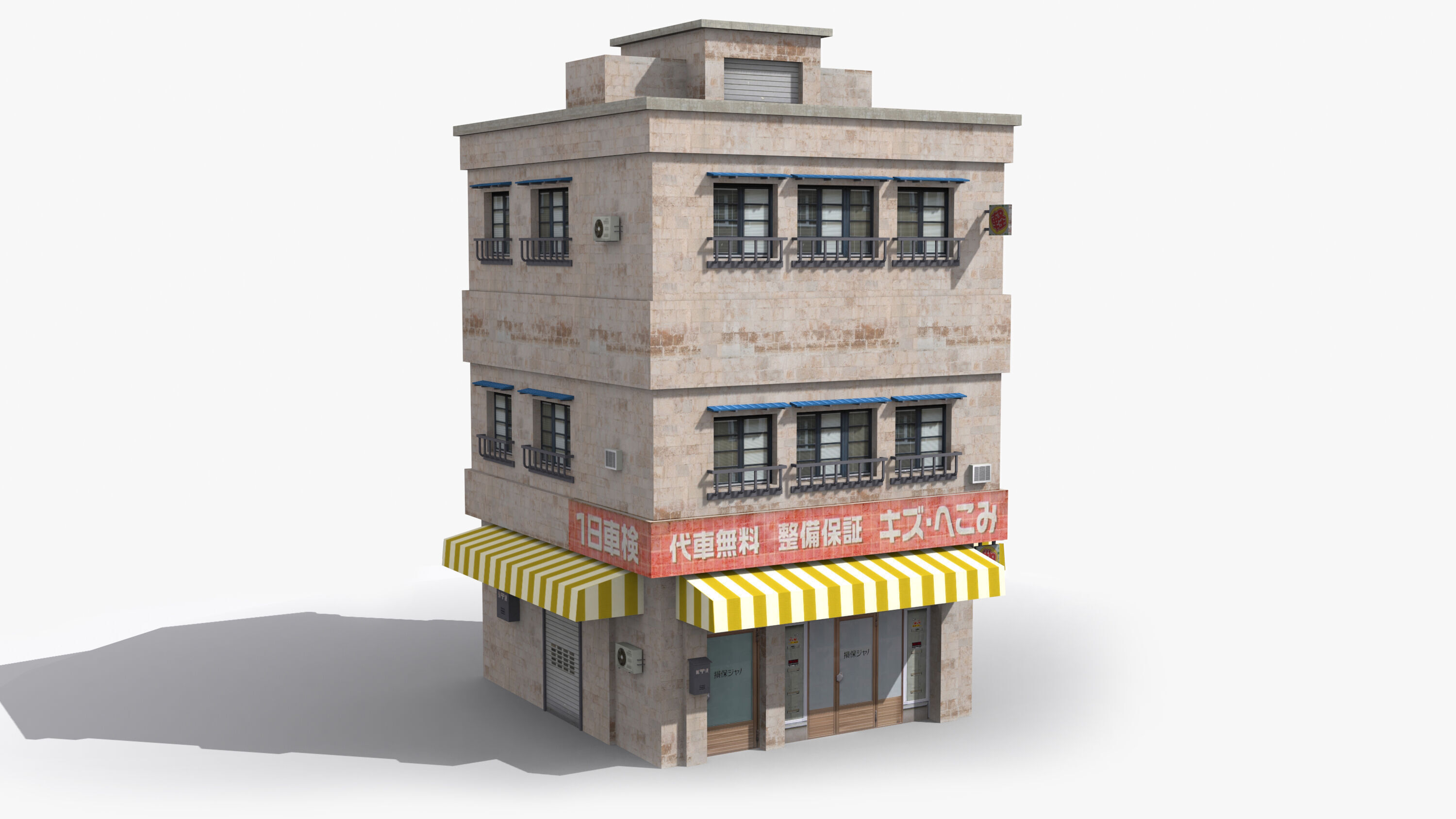 Japanese House x13 Low-poly 3D model_5