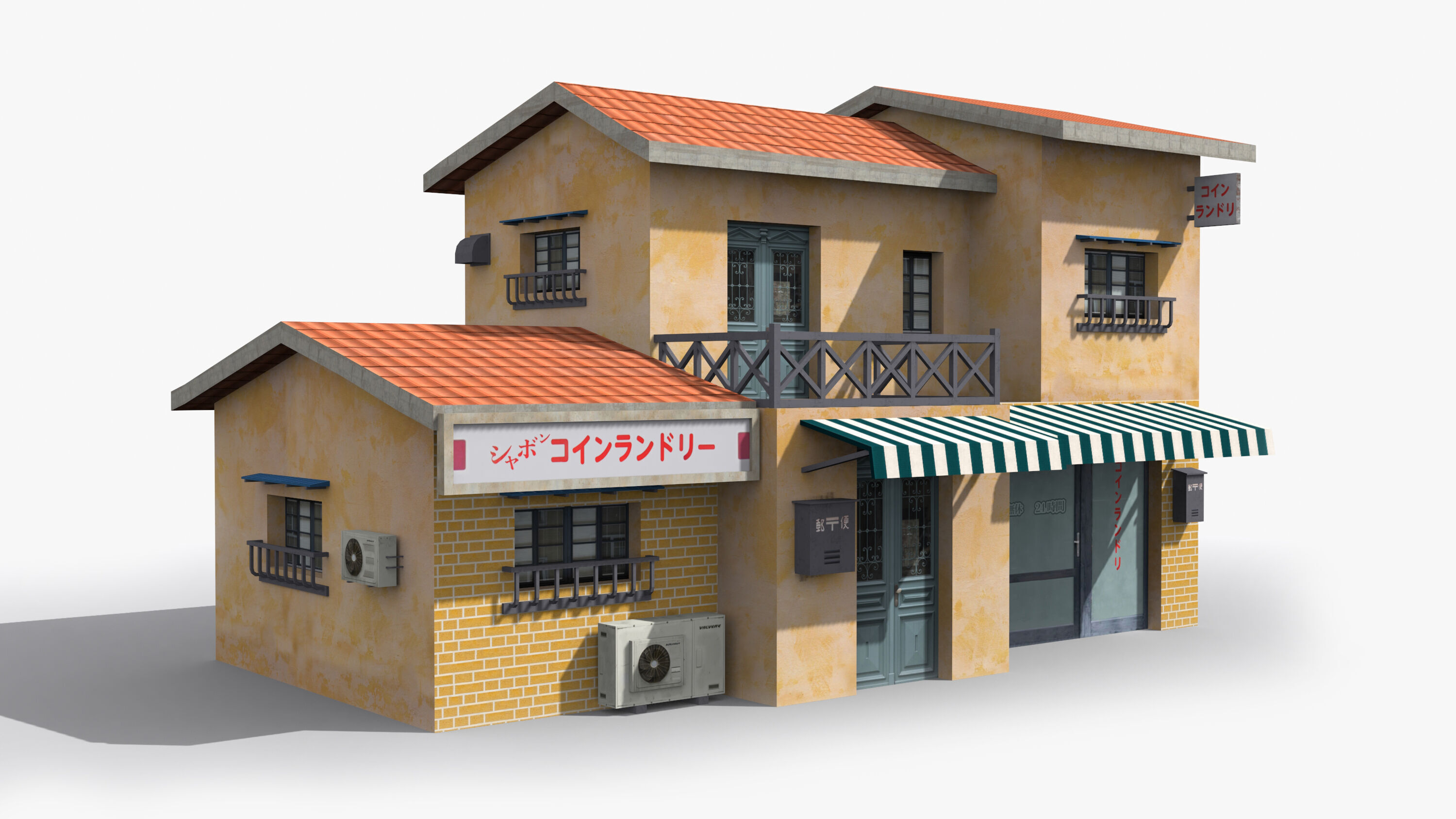 Japanese House x14 Low-poly 3D model_5