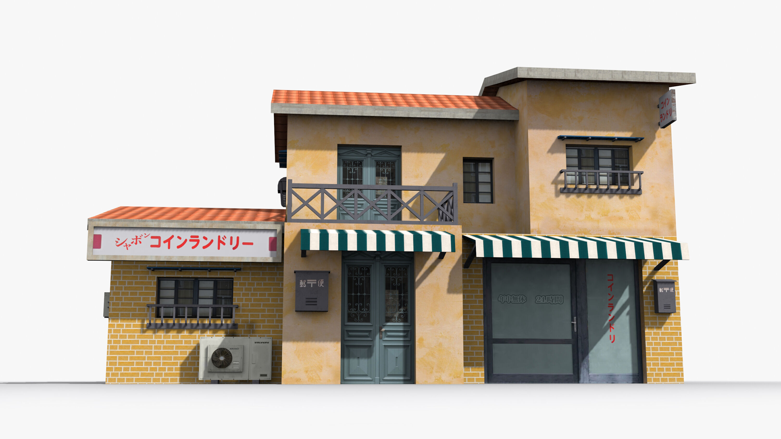 Japanese House x14 Low-poly 3D model_1
