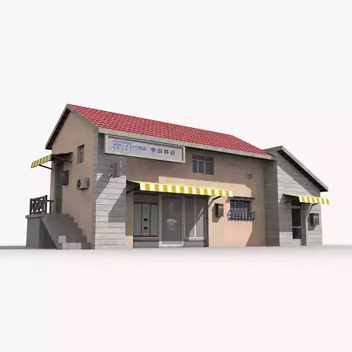 Japanese House x15 Low-poly 3D model