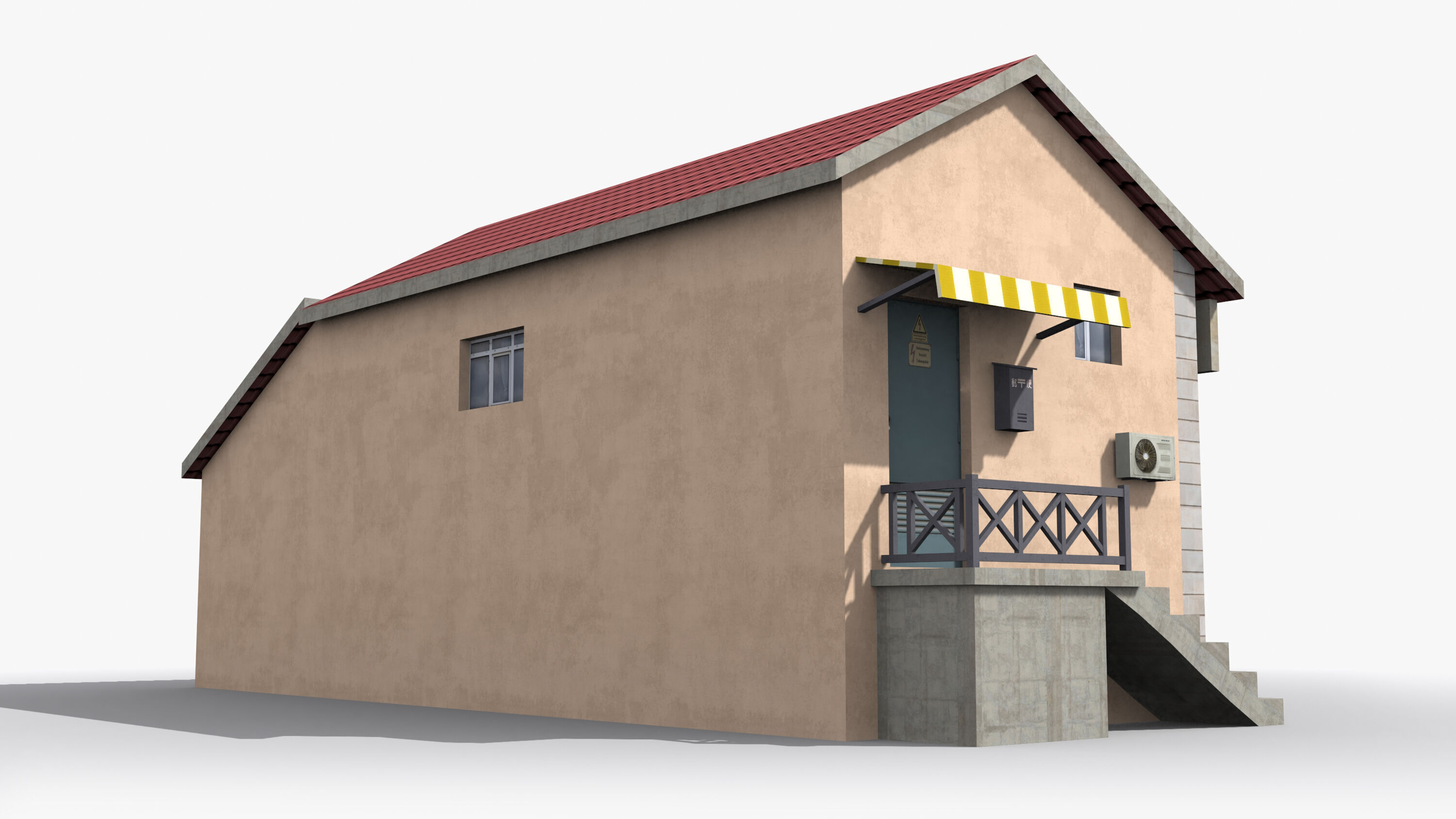 Japanese House x15 Low-poly 3D model_4