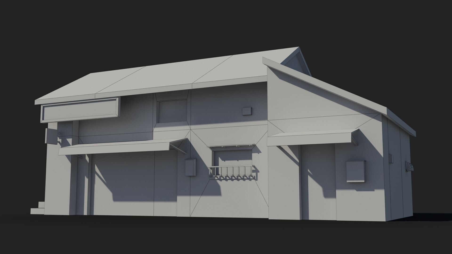 Japanese House x15 Low-poly 3D model_8