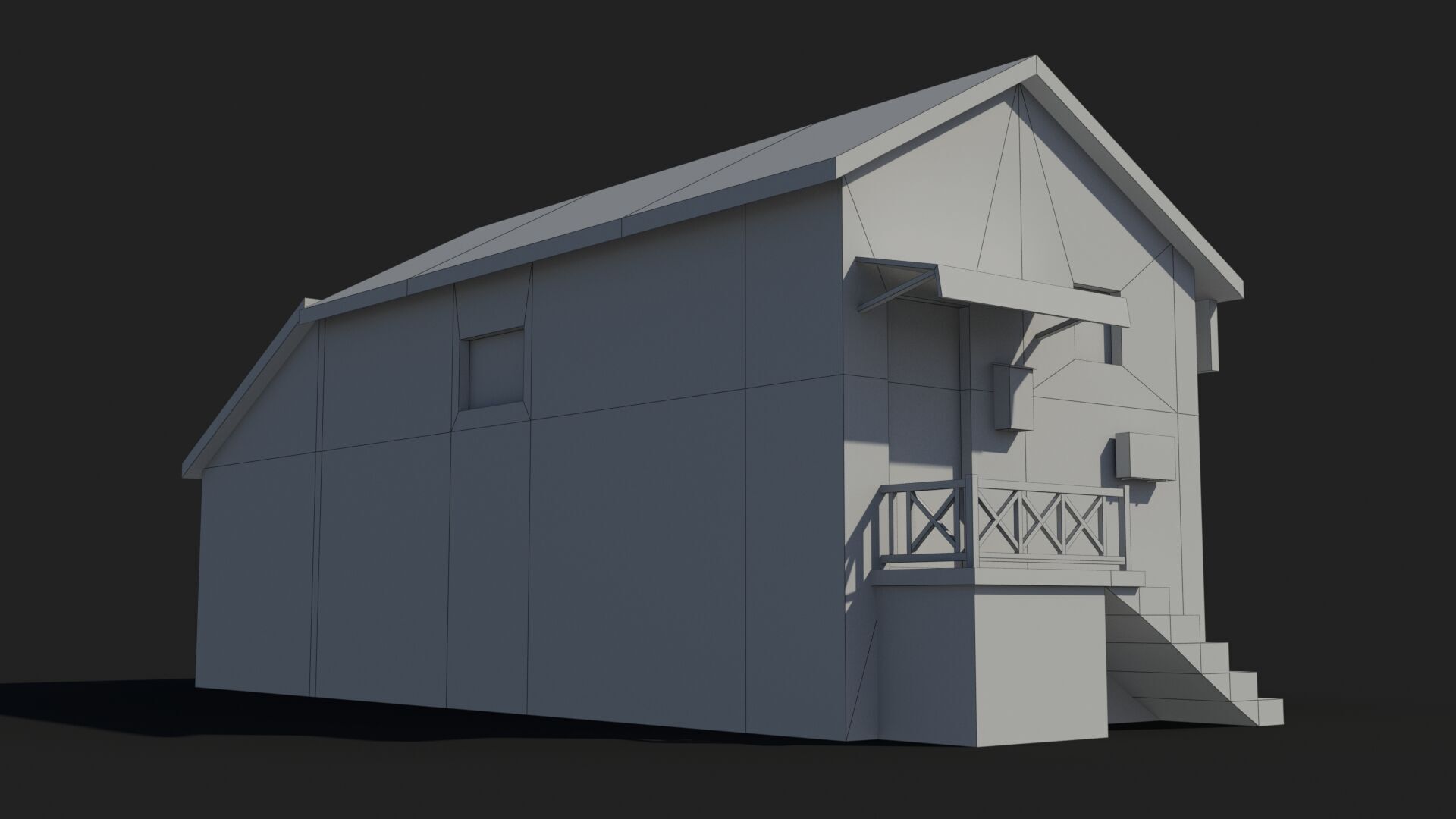 Japanese House x15 Low-poly 3D model_10