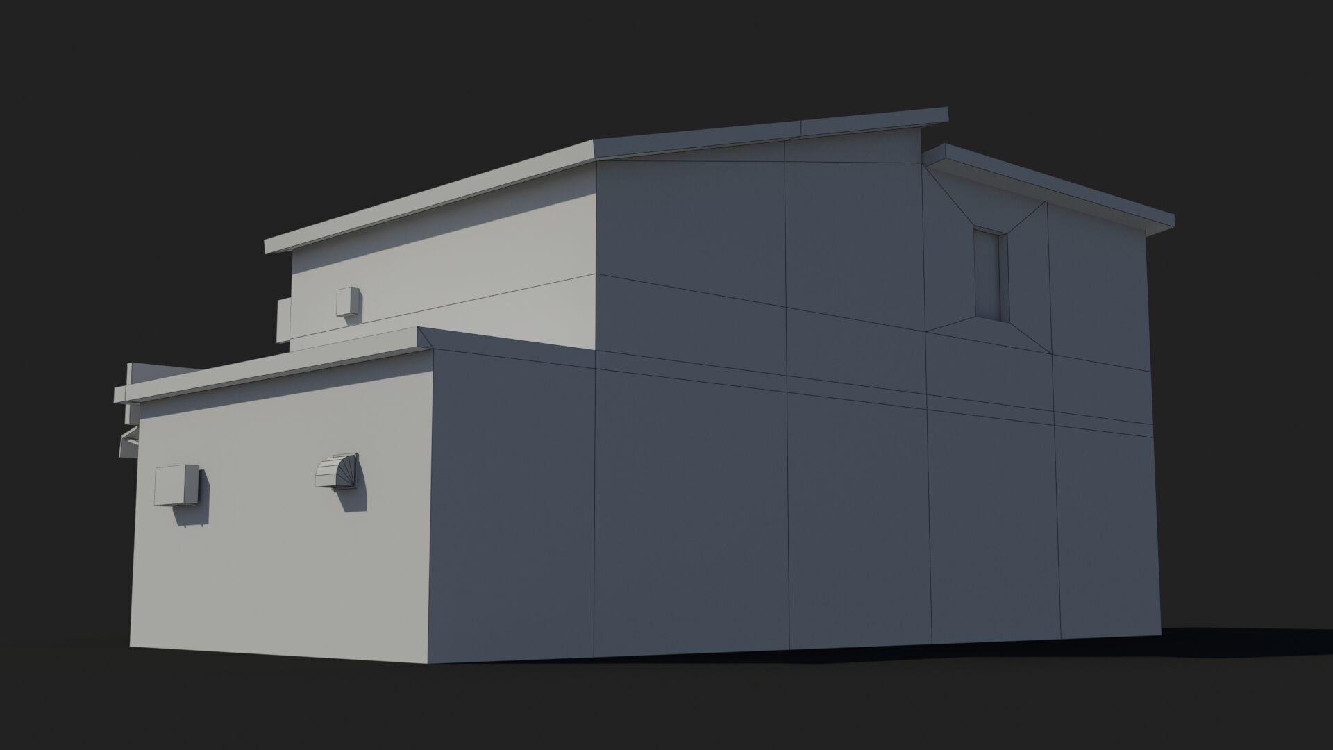 Japanese House x16 Low-poly 3D model_10