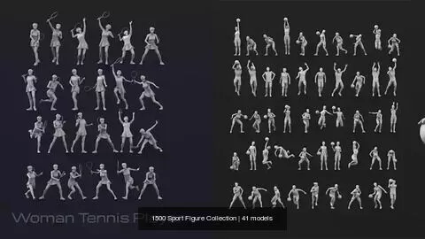1500 Sport Figure Collection 3D Model Pack
